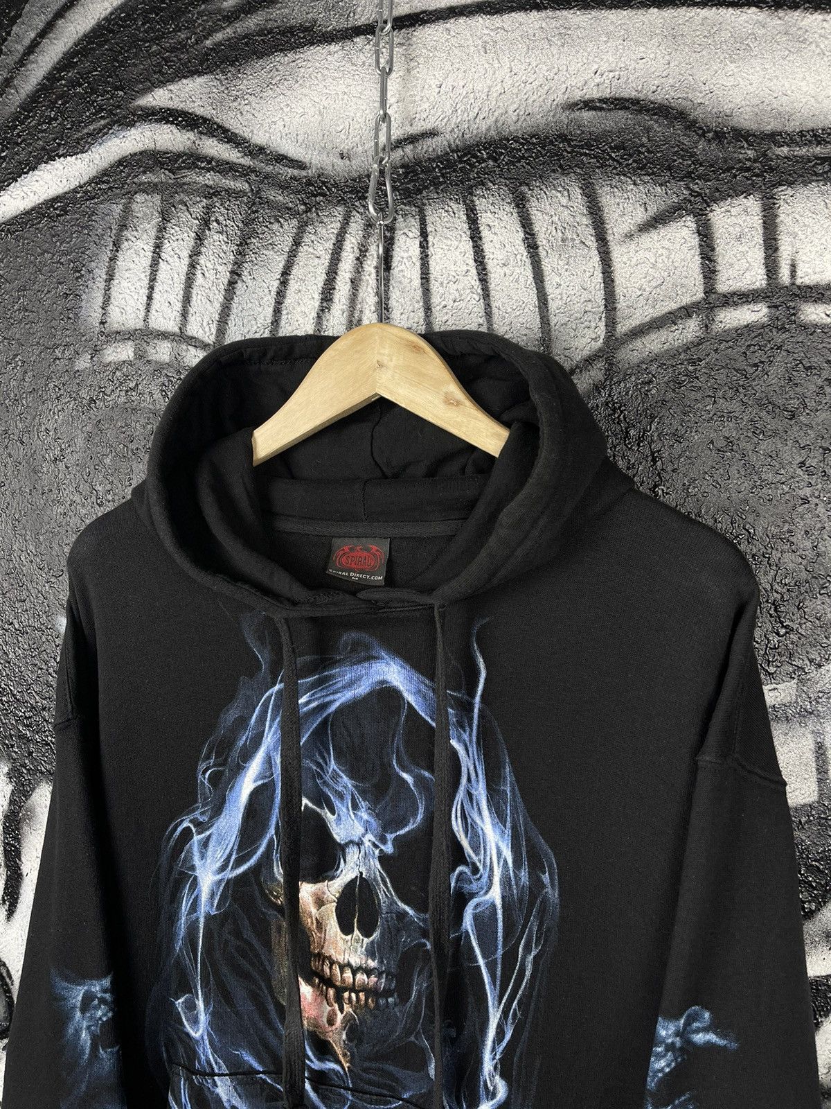 Other Spiral Direct Skull Big Logo Black Hoodie Men’s Size M Size US M / EU 48-50 / 2 - 4 Thumbnail