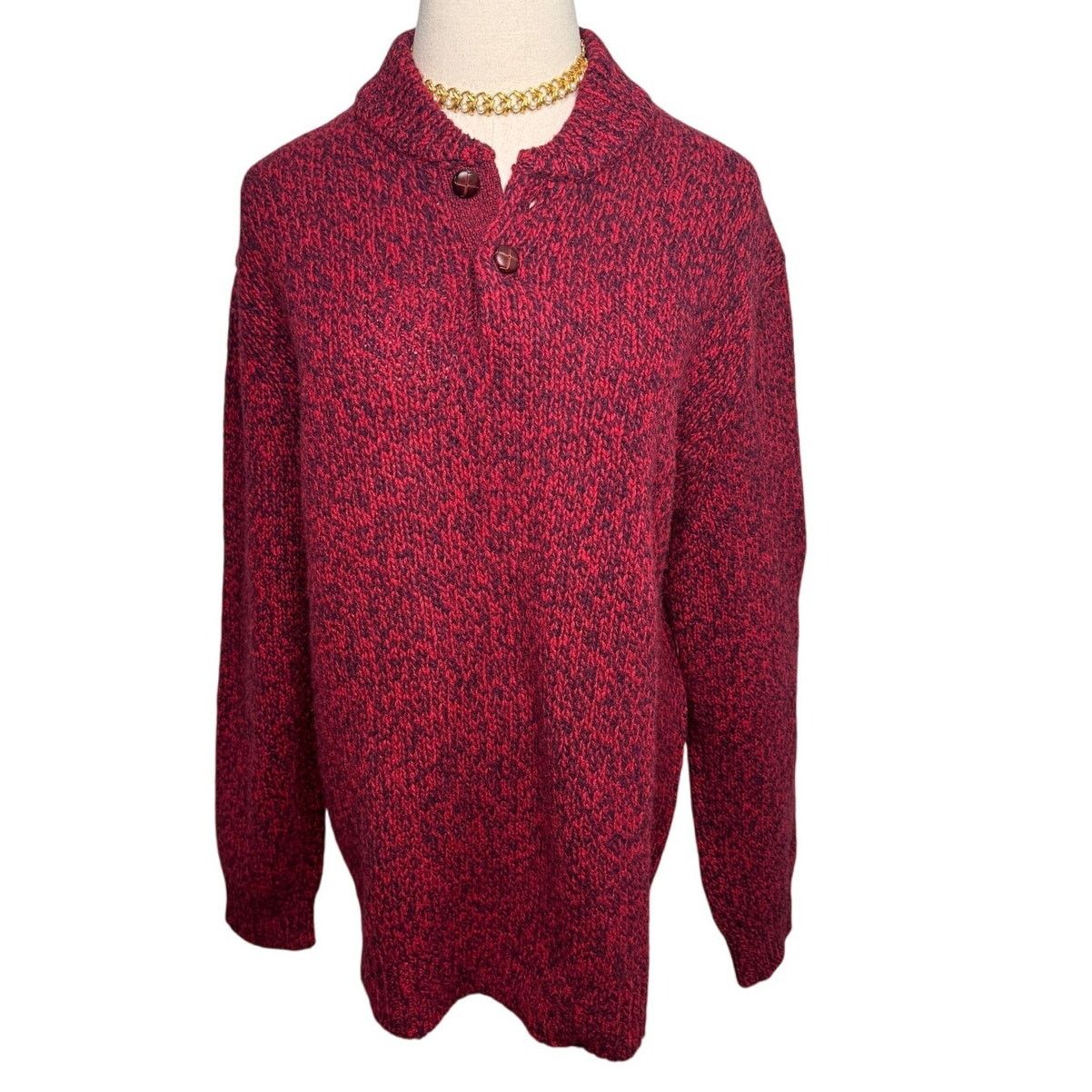 L.L. Bean L.L. Bean men's Classic Ragg Wool Henley Sweater size M Size US M / EU 48-50 / 2 - 5 Thumbnail