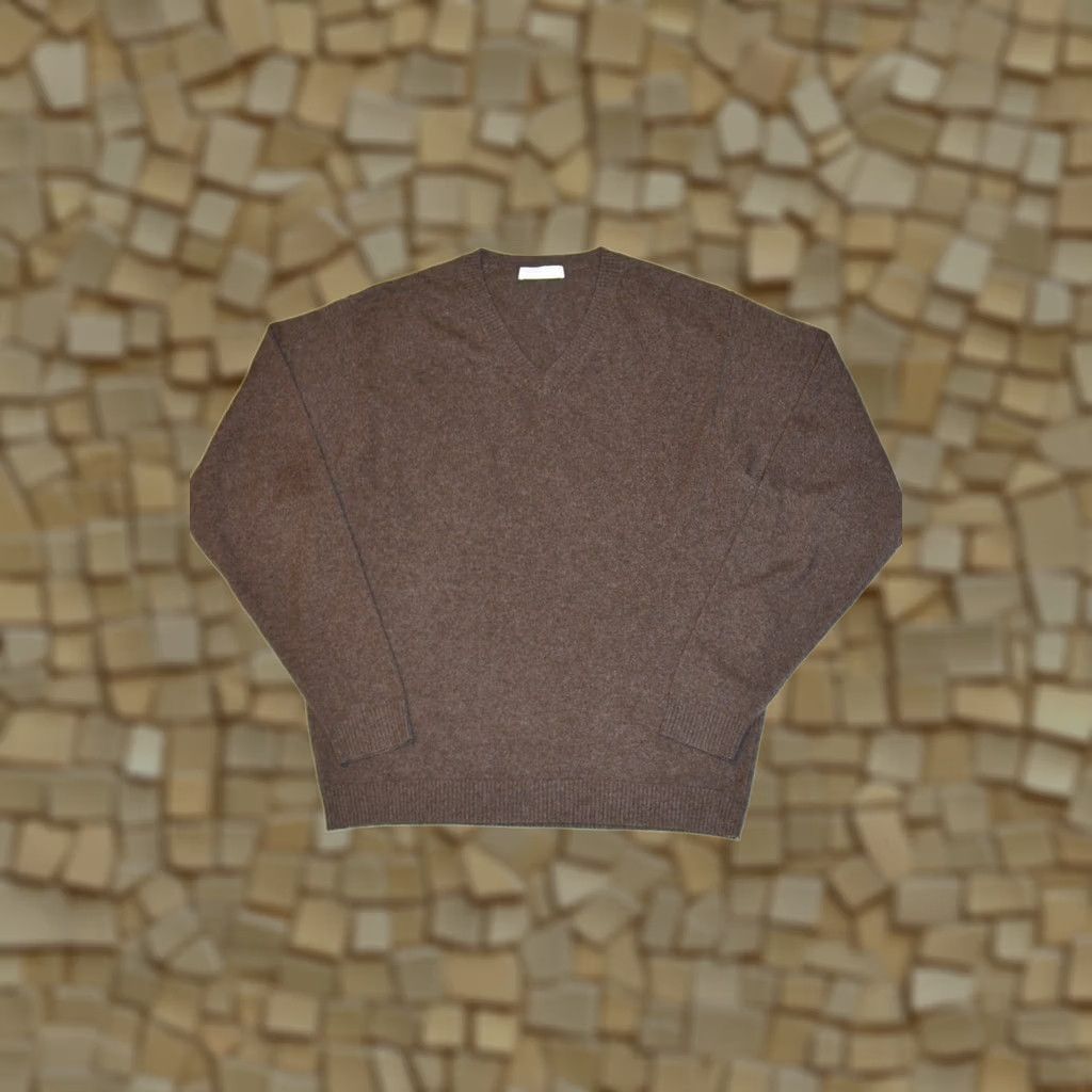 Vintage The White Company London Brown V-Neck Cashmere Sweater L Womens Men’s Size L Brown London Cashmere Pullover Size L / US 10 / IT 46 - 1 Thumbnail