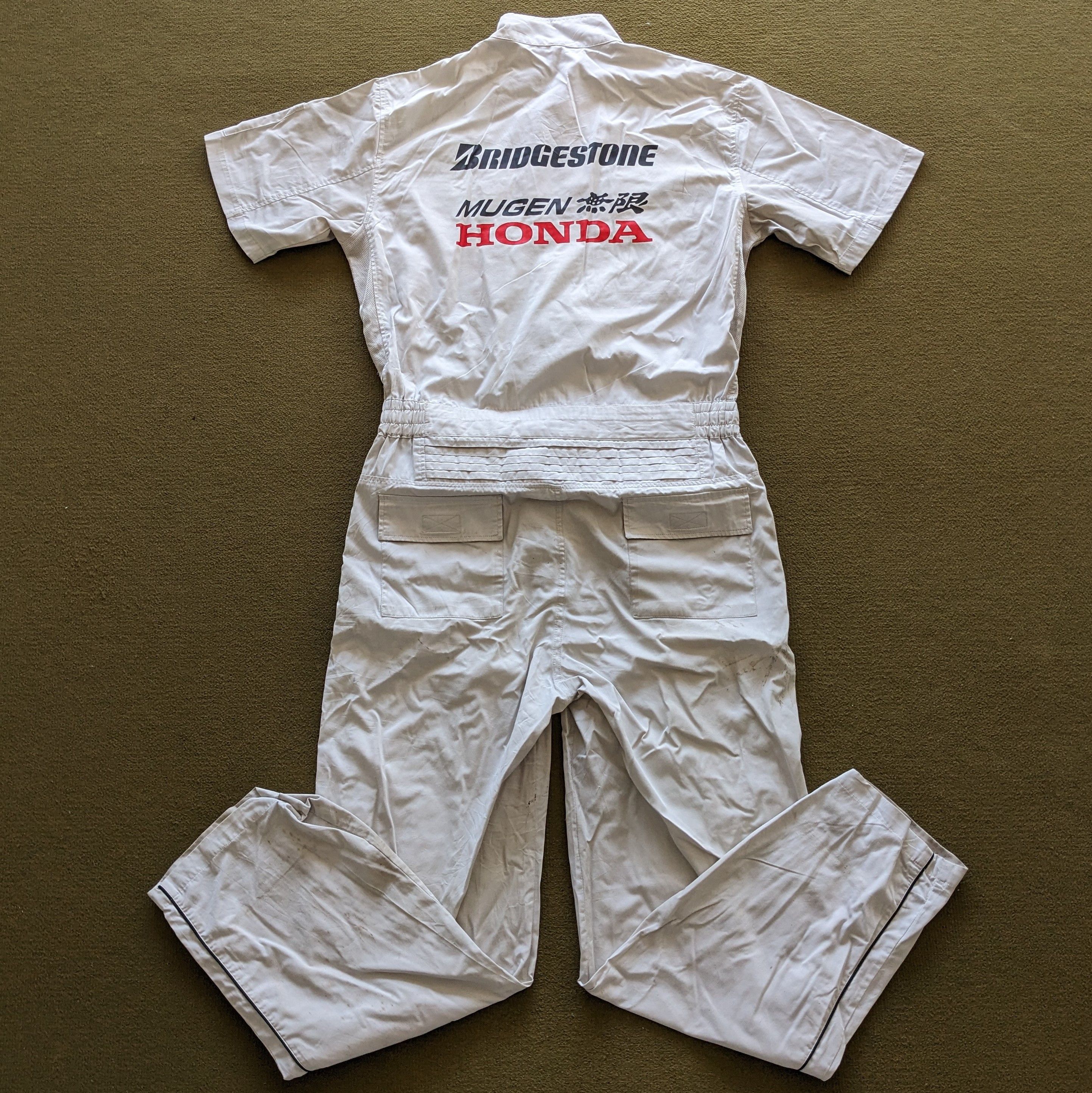 Vintage Vintage BRIDGESTONE HONDA Coverall Workwear Custom Jacket Size US L / EU 52-54 / 3 - 1 Thumbnail