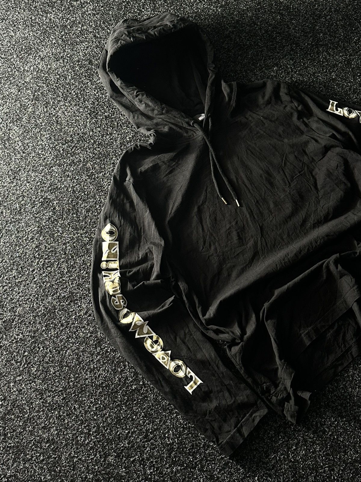 Moschino × Vintage 🚨Vintage LOVE Moschino Big Logo black Luxury Hoodie BY SINV Size US XL / EU 56 / 4 - 2 Thumbnail
