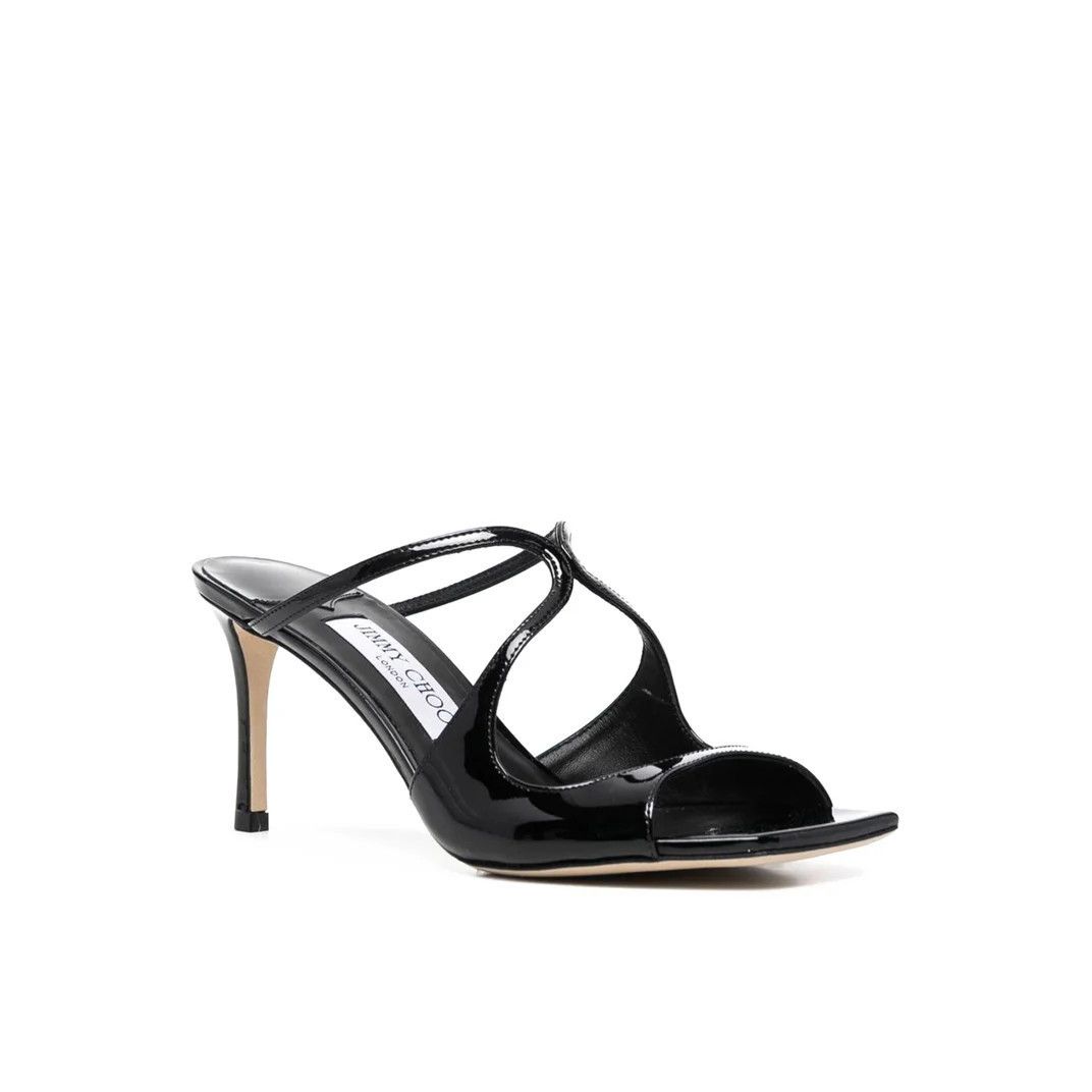 JIMMY CHOO Anise 75mm Black Sandals New & Authentic (Women'