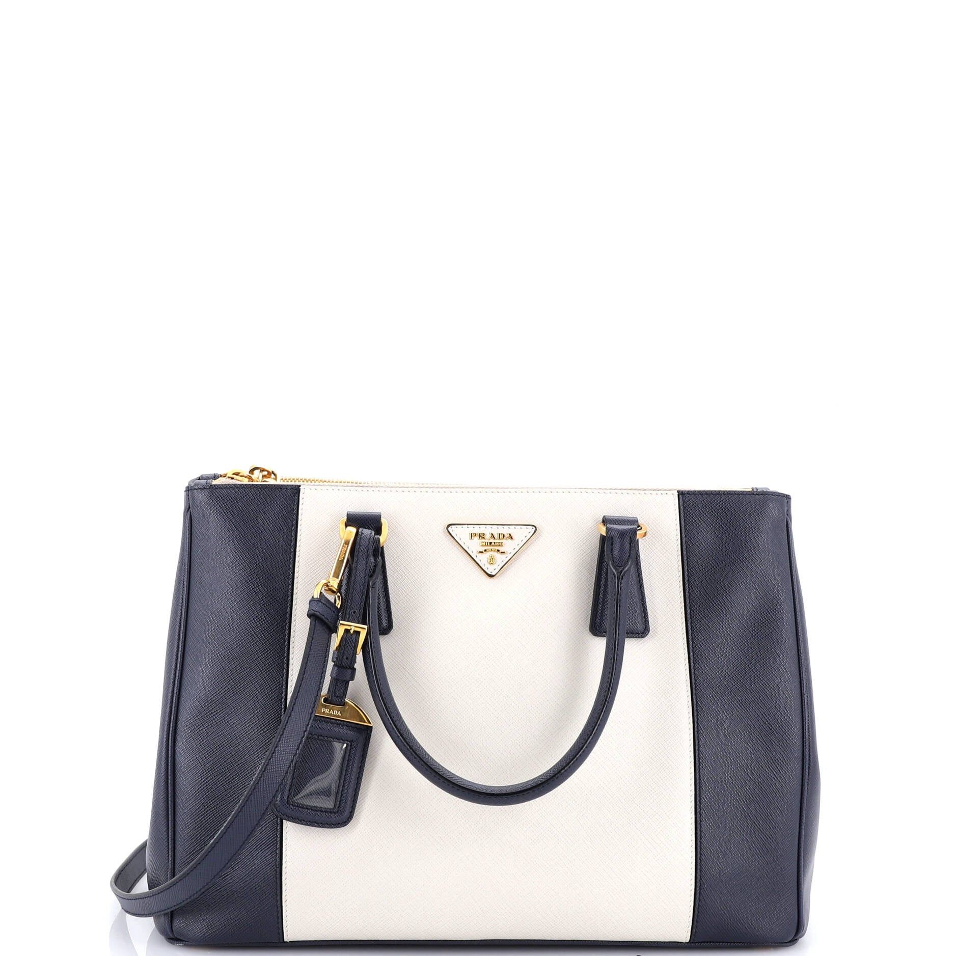 Prada Bicolor Double Zip Lux Tote Size ONE SIZE - 1 Thumbnail