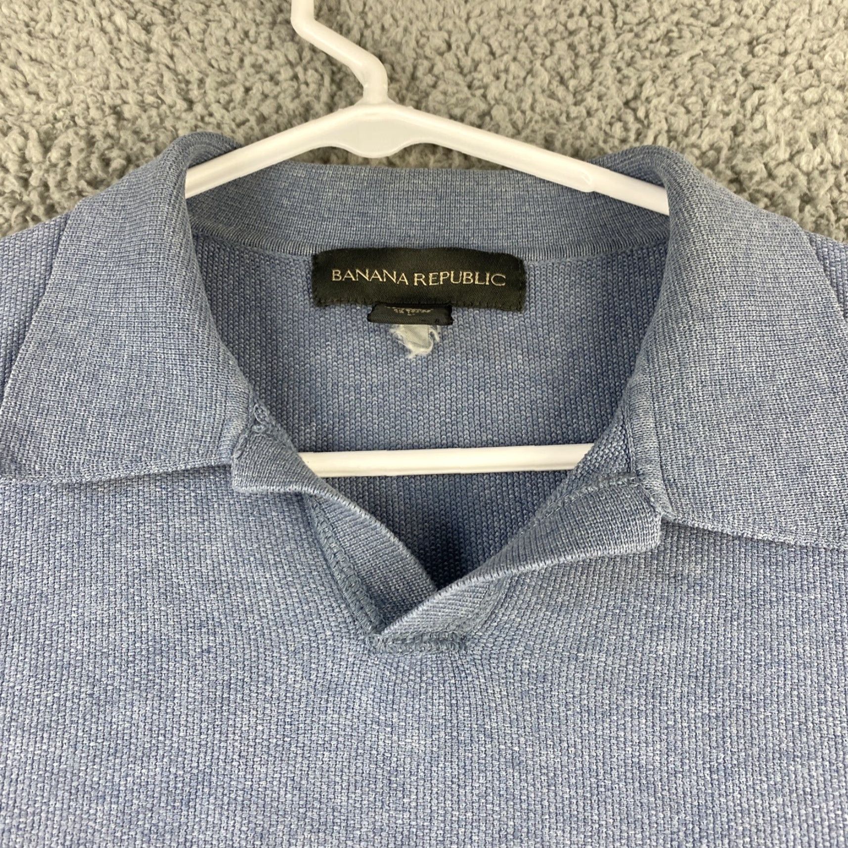 Banana Republic Banana Republic Polo Shirt Womens Large Light Blue Short Sleeve Casual Workwear Size L / US 10 / IT 46 - 2 Thumbnail