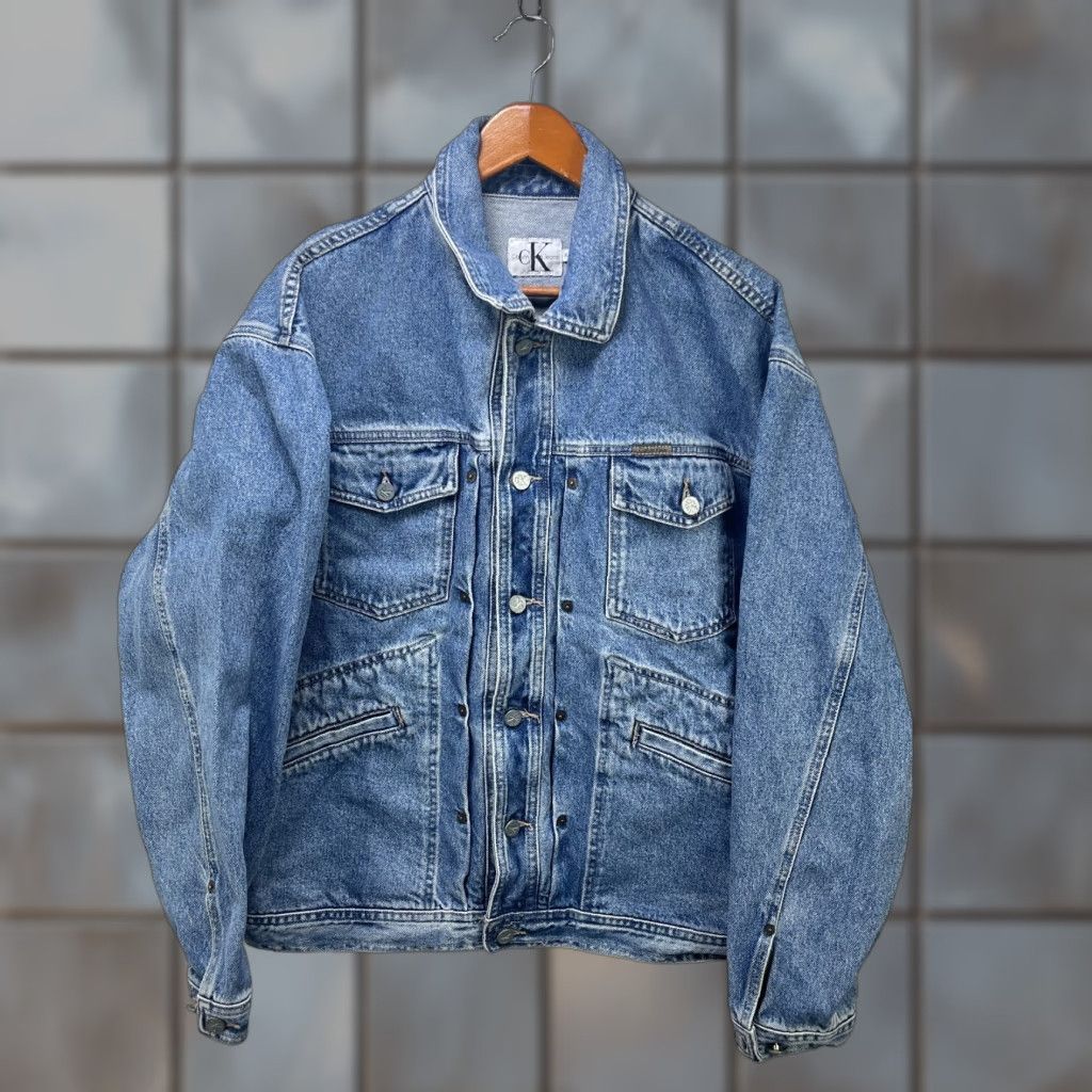 Calvin Klein VINTAGE 90s Calvin Klein Denim Jacket XL Mens Size US 36 / EU 52 - 1 Thumbnail