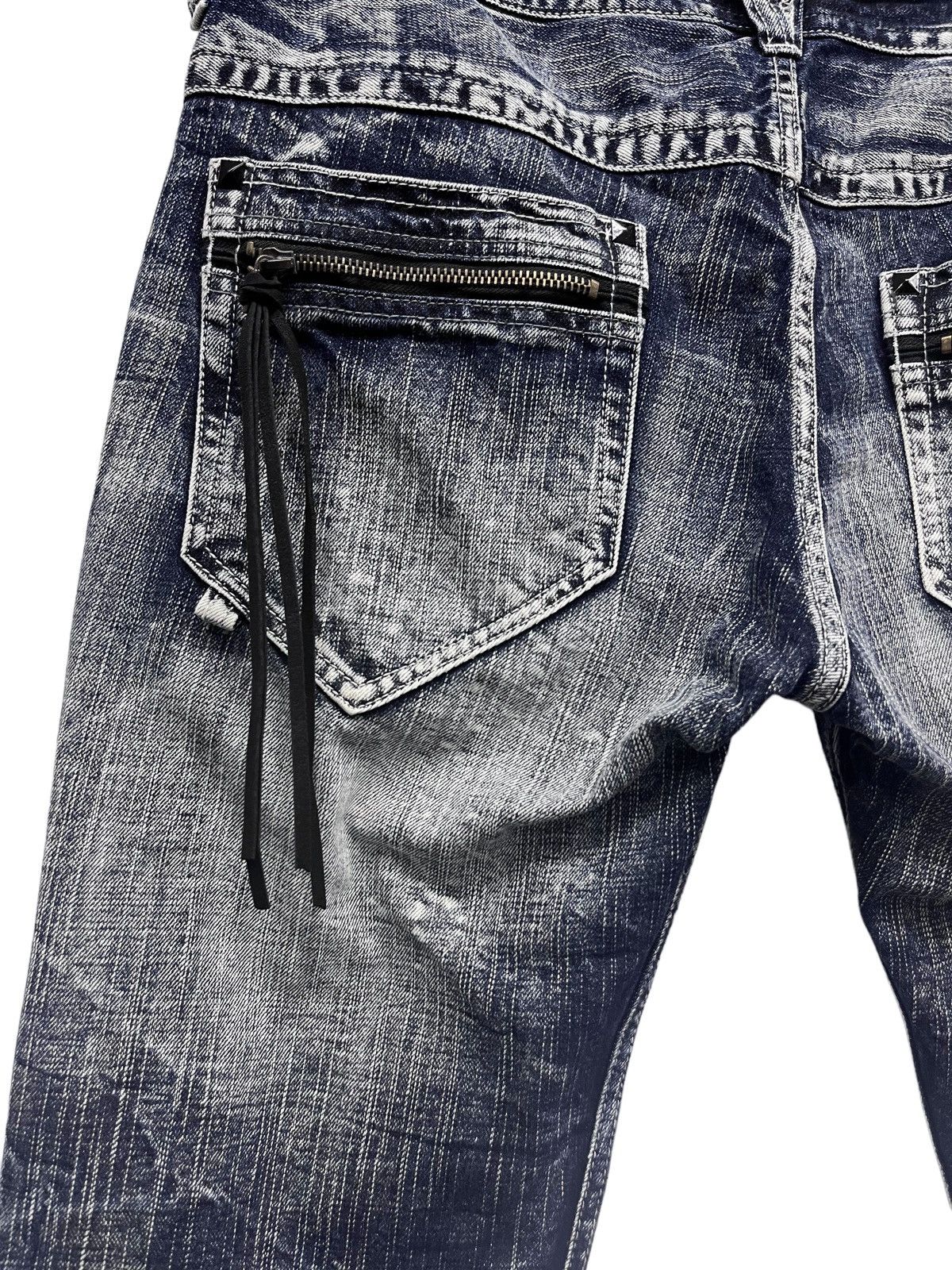 Japanese Brand PUNKFLARE🔥SORRIDERE Distressed Acid Whiskered Denim Japan💥 Size US 34 / EU 50 - 7 Thumbnail