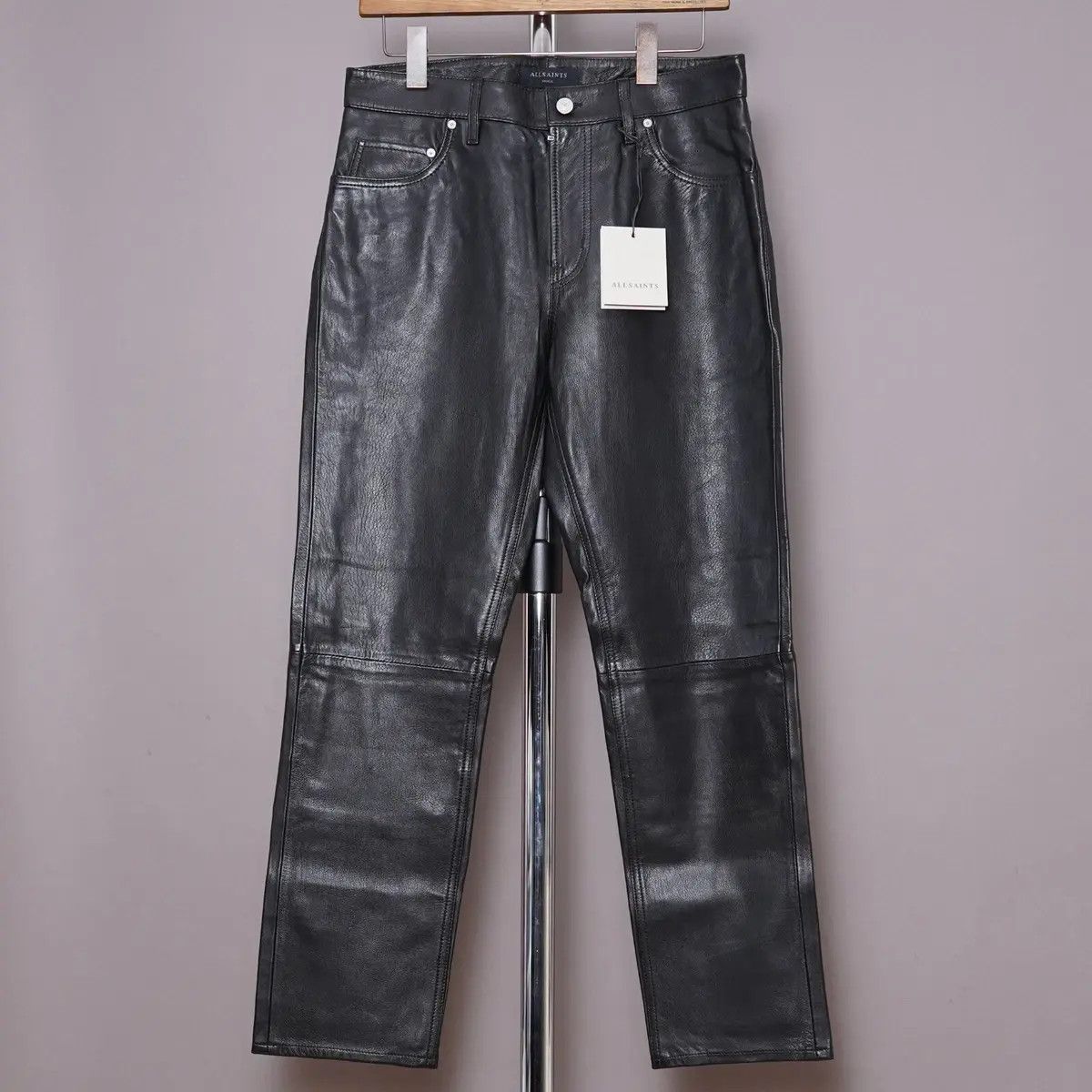 Allsaints AllSaints Lynch Leather Pants (Tailored Fit) – Size M Size US 32 / EU 48 - 1 Thumbnail