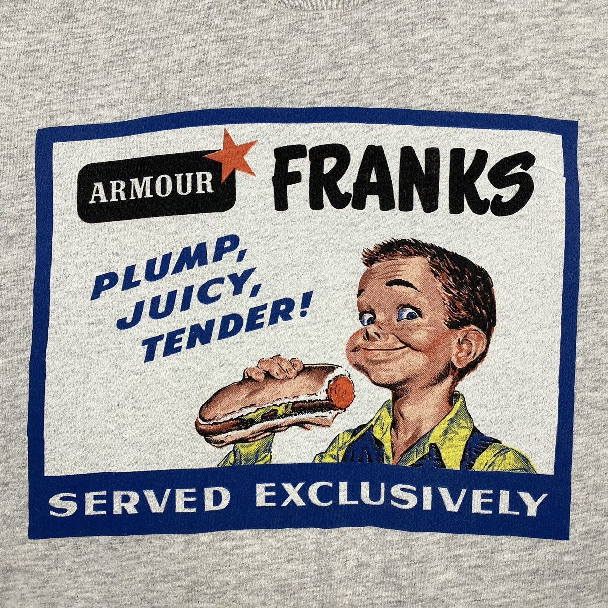 Vintage VINTAGE 90's ARMOUR FRANKS SERVED EXCLUSIVELY POSTER TEE Size US XL / EU 56 / 4 - 4 Thumbnail