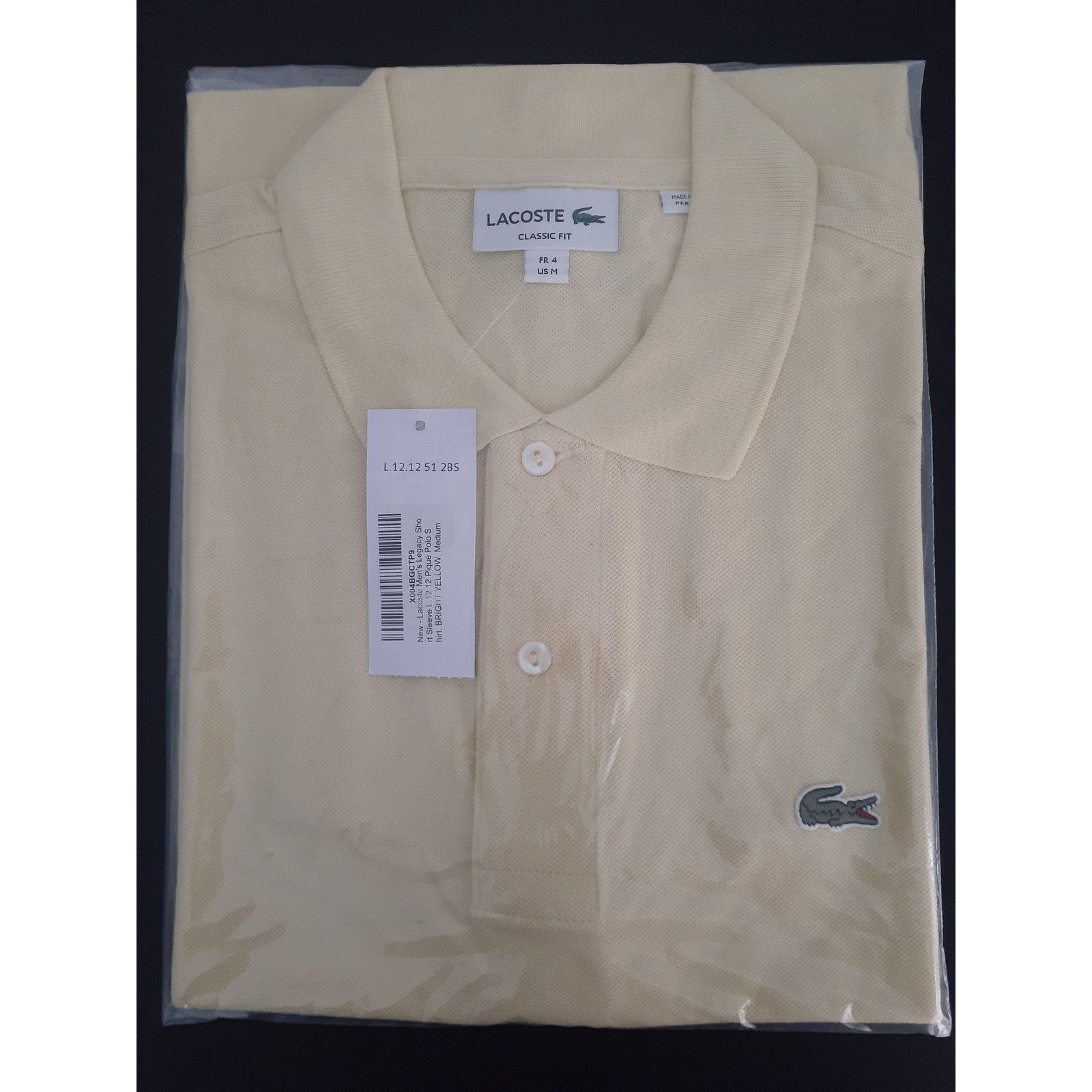 Lacoste Lacoste Mens Legacy Short L.12.12 Pique Polo Bright Yellow M Size US M / EU 48-50 / 2 - 2 Thumbnail