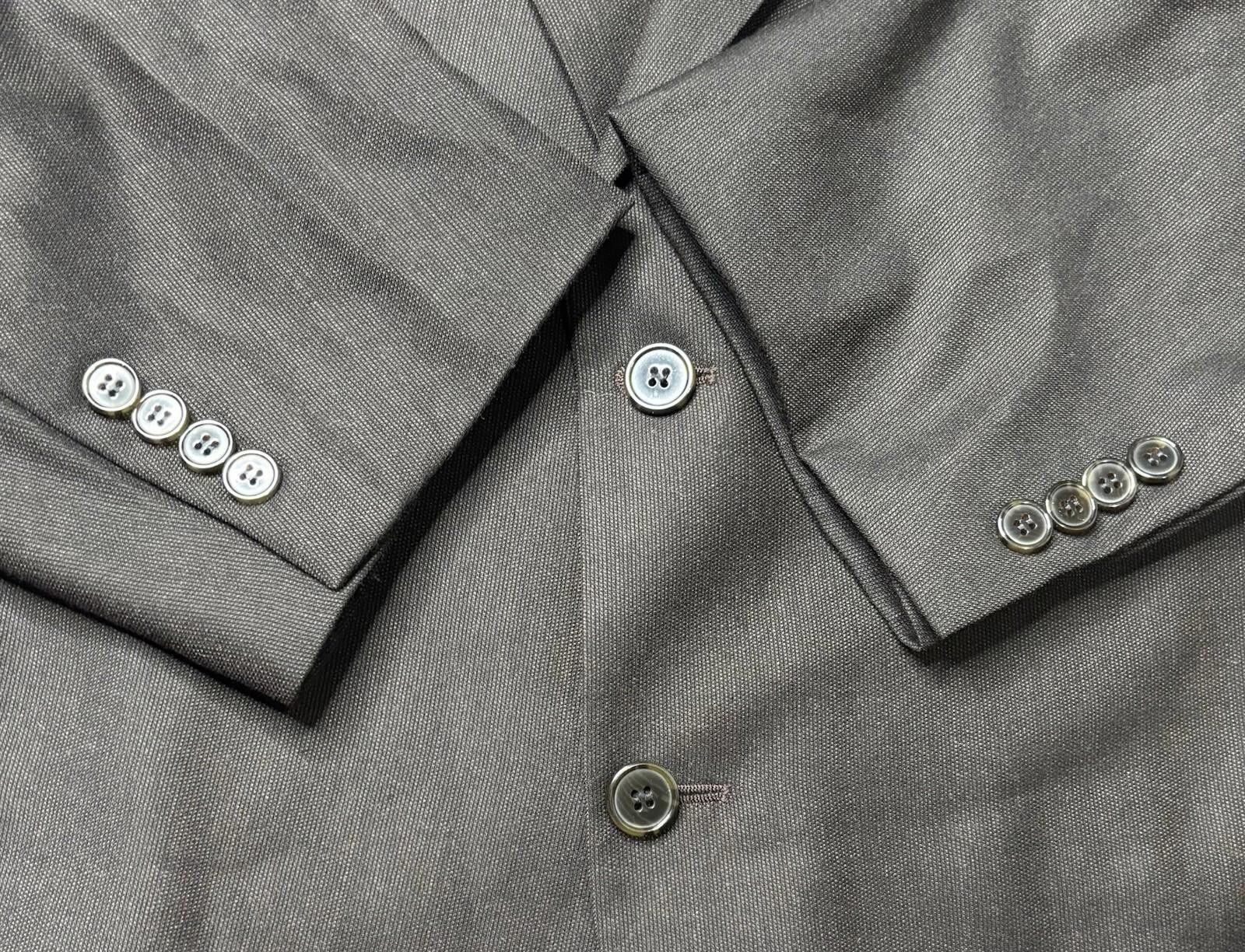 Joseph Abboud Loro Piana Blazer Jacket Mens 44R Super 120s Wool Brown USA Size 44R - 8 Thumbnail