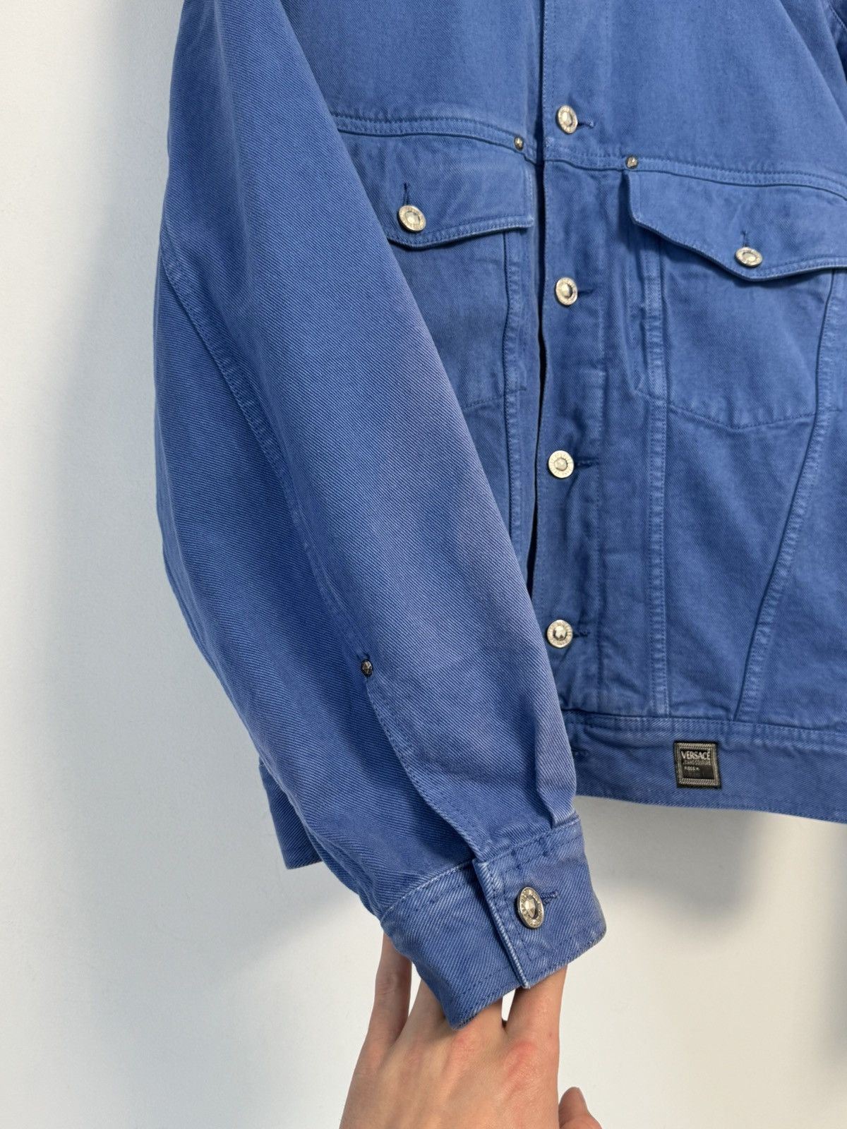 Versace Versace Vintage Blue Denim Jacket — Luxury Streetwear Size US M / EU 48-50 / 2 - 12 Thumbnail