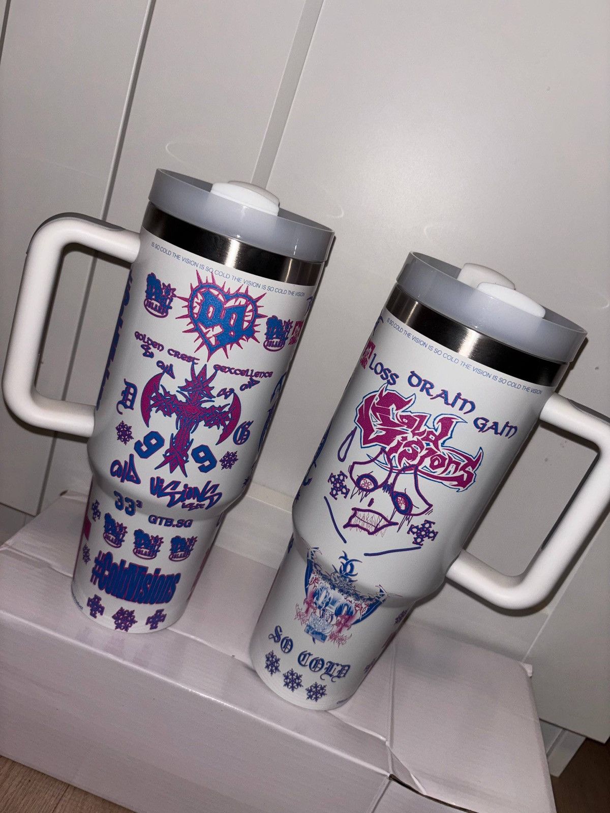 Drain Gang Bladee White tumbler Size ONE SIZE - 5 Thumbnail