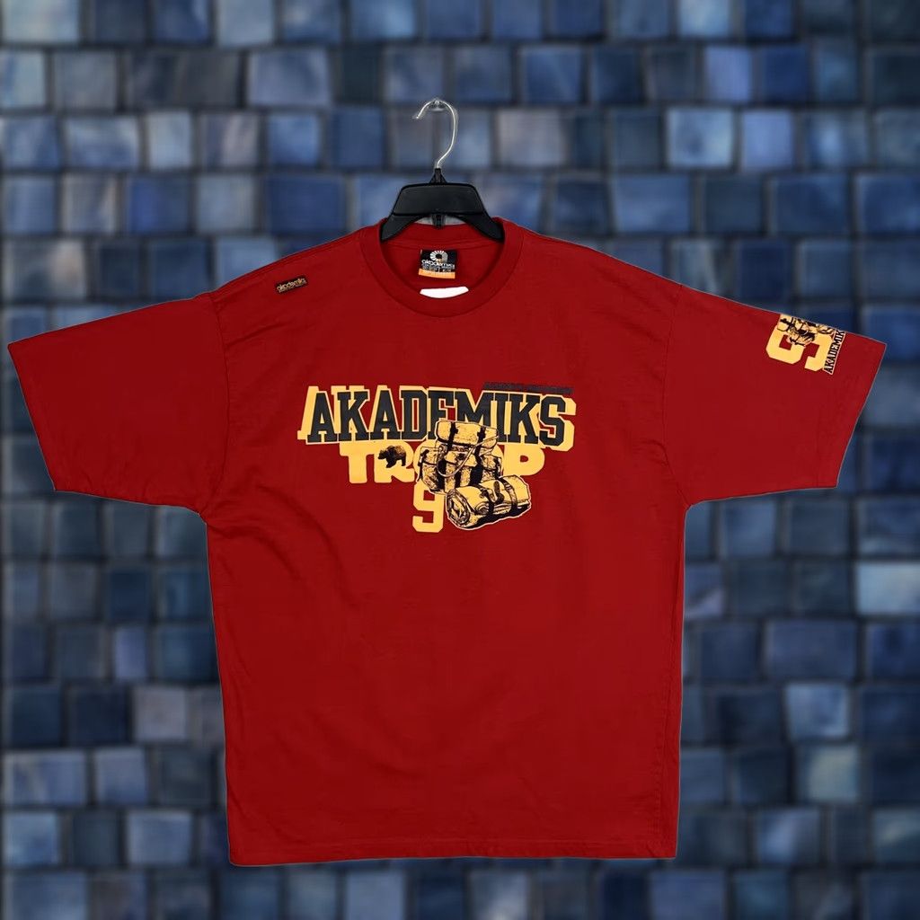 Akademiks VINTAGE Akademiks Shirt Men XL Red Troop 99 Hip Hop Graphic Streetwear Urban Mens XL Red Graphic Print Urban Hip Hop Streetwear Akademiks Troop 99 Size US XL / EU 56 / 4 - 1 Thumbnail