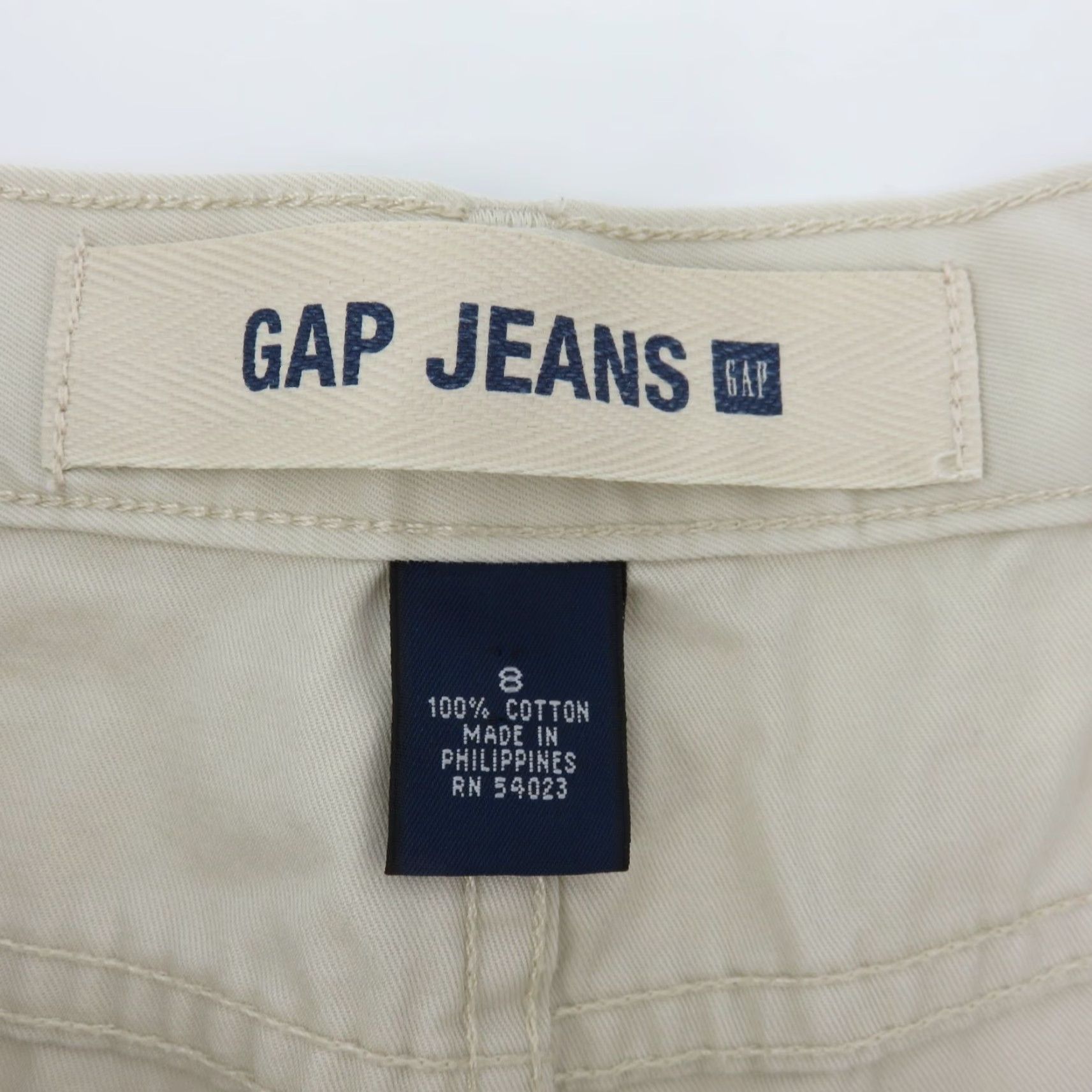 Gap VINTAGE Gap Jeans Women 8 Solid Beige Khaki Shorts All Cotton 2003 2000s Pockets VTG Size 30" / US 8 / IT 44 - 6 Thumbnail