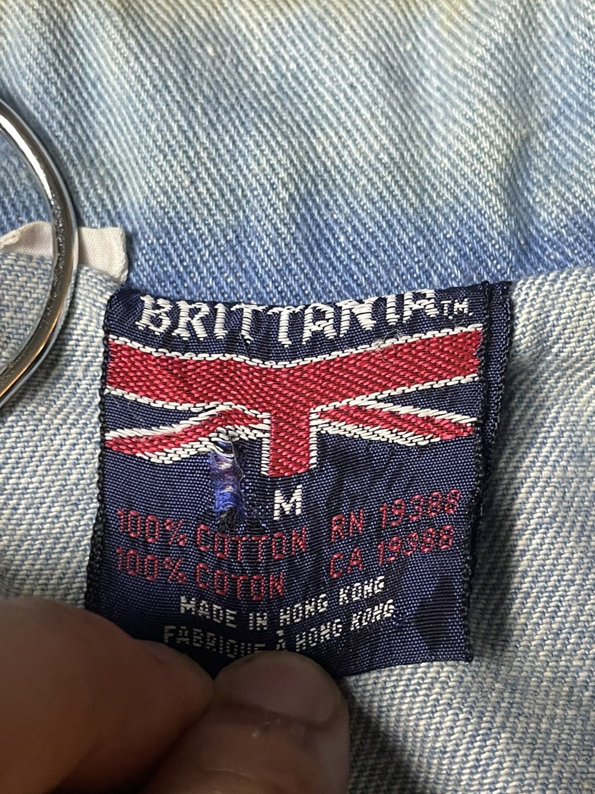 Japanese Brand × Vintage Vintage BRITTANIA Denim Jacket Coat (104) Size US M / EU 48-50 / 2 - 7 Thumbnail