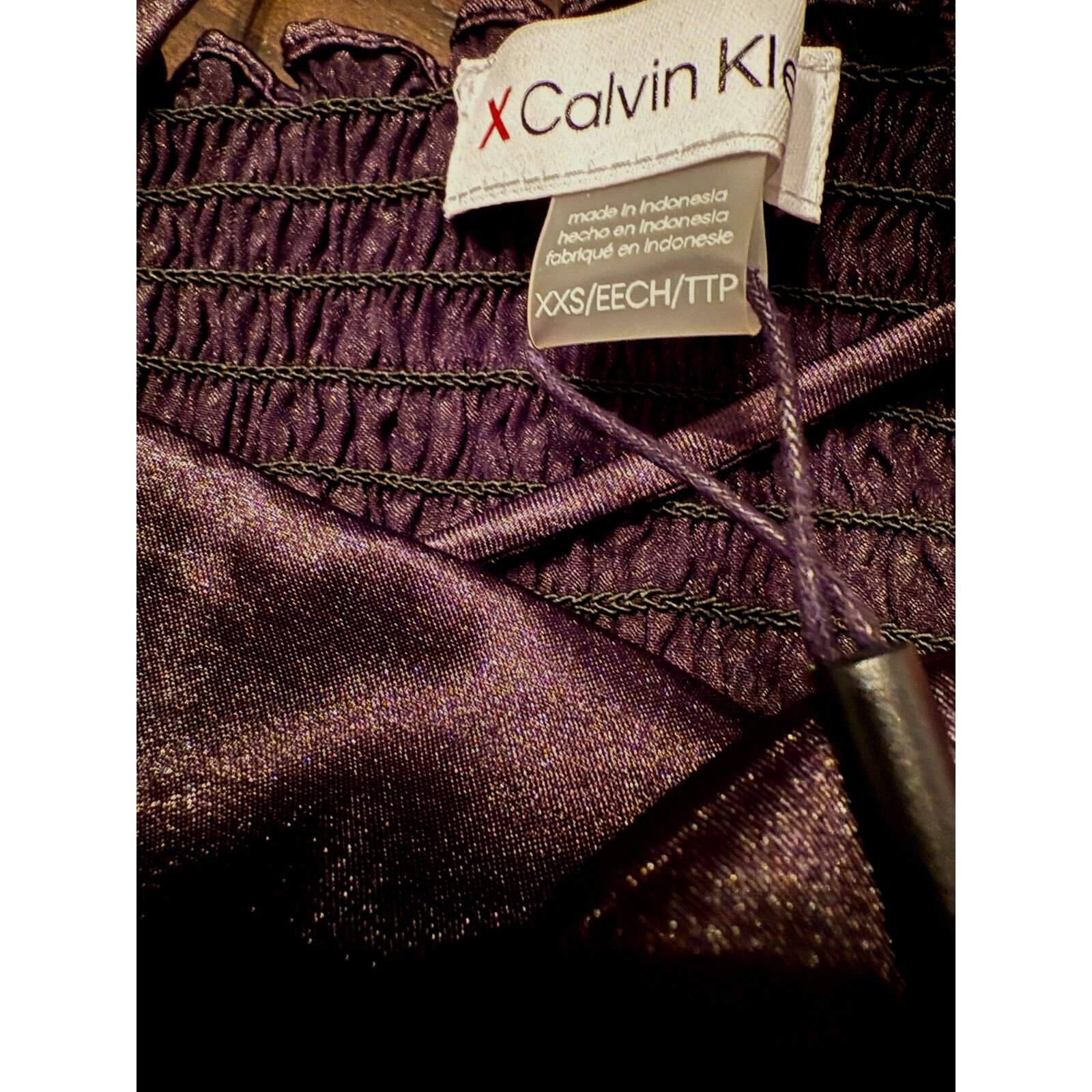 Calvin Klein Calvin Klein Womens Slim Fit Camisole Black Satin XXS NWT Size XXS / US 00 / IT 34 - 5 Thumbnail
