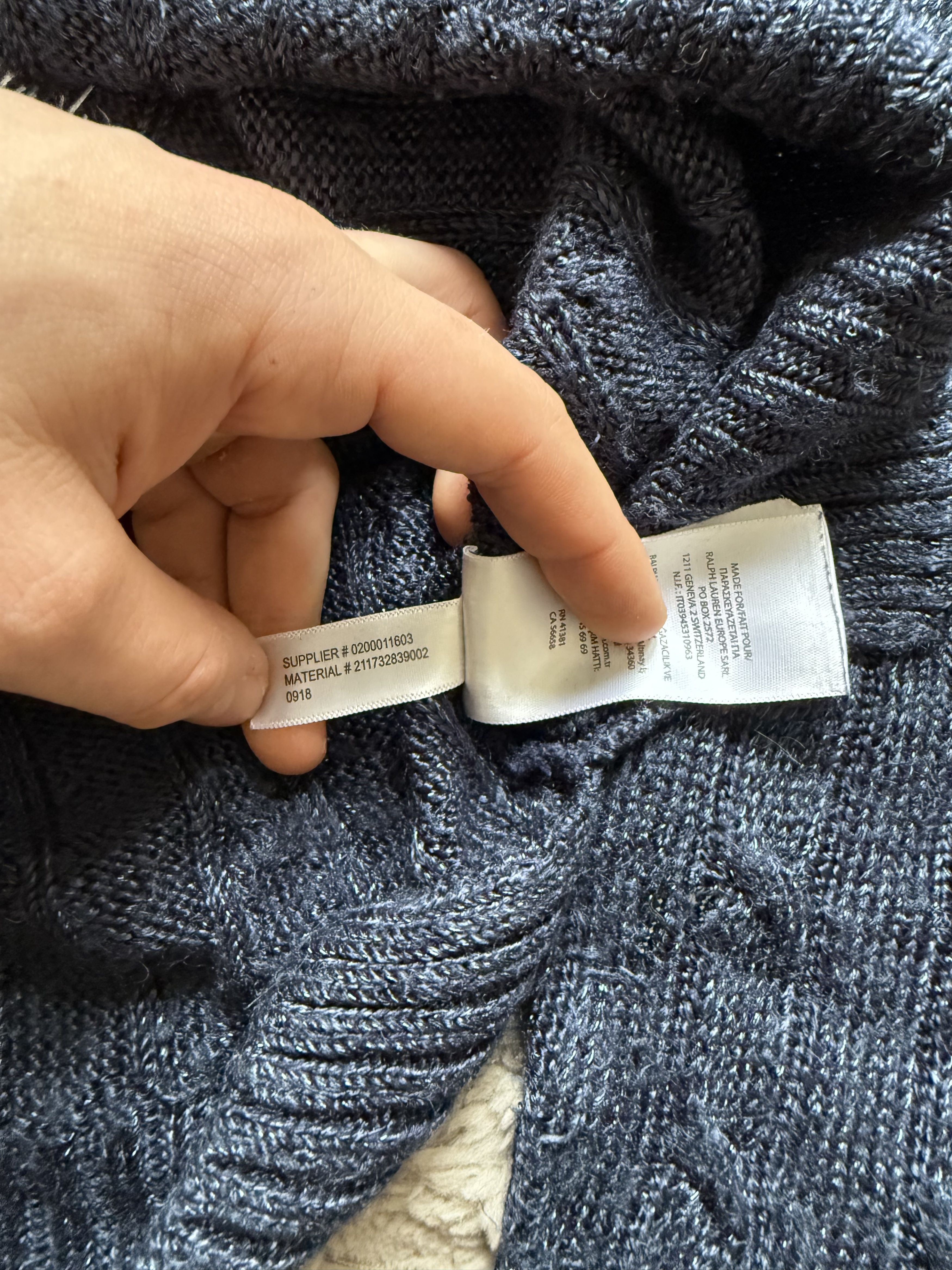 Polo Ralph Lauren Polo Ralph Lauren Navy Cable Knit Sweater Viscose M Size M / US 6-8 / IT 42-44 - 9 Thumbnail