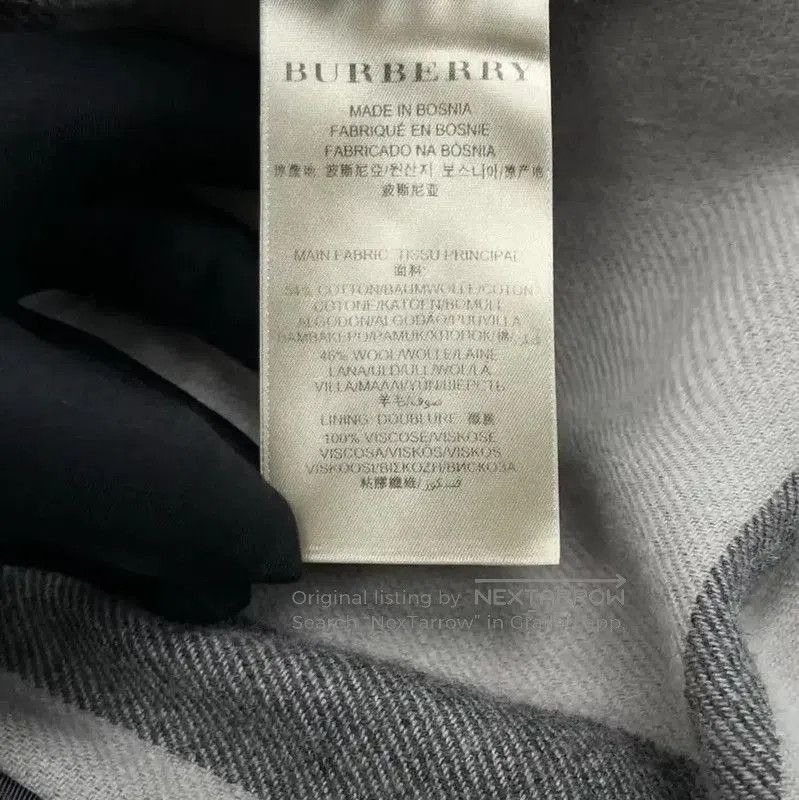 Burberry Burberry Gray Wool Check Mid-Length Coat. Size S / US 4 / IT 40 - 5 Thumbnail