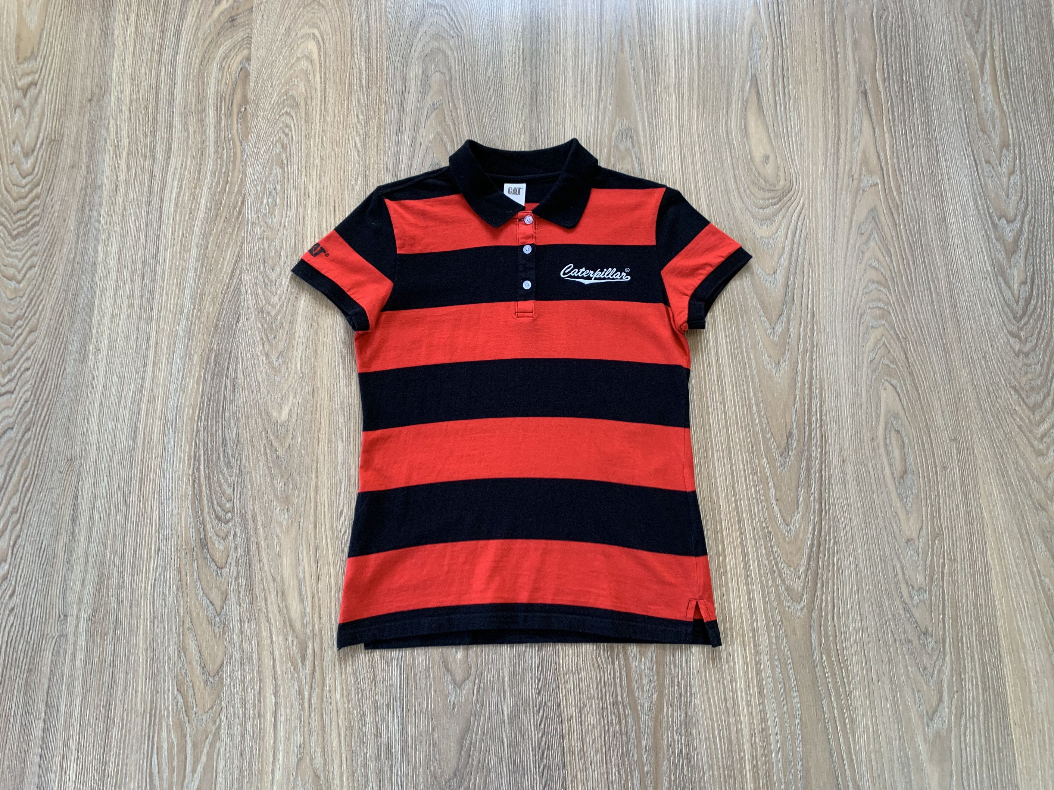 Caterpillar × Vintage Caterpillar Cotton Stripe Polo T-Shirt Size M / US 6-8 / IT 42-44 - 1 Thumbnail