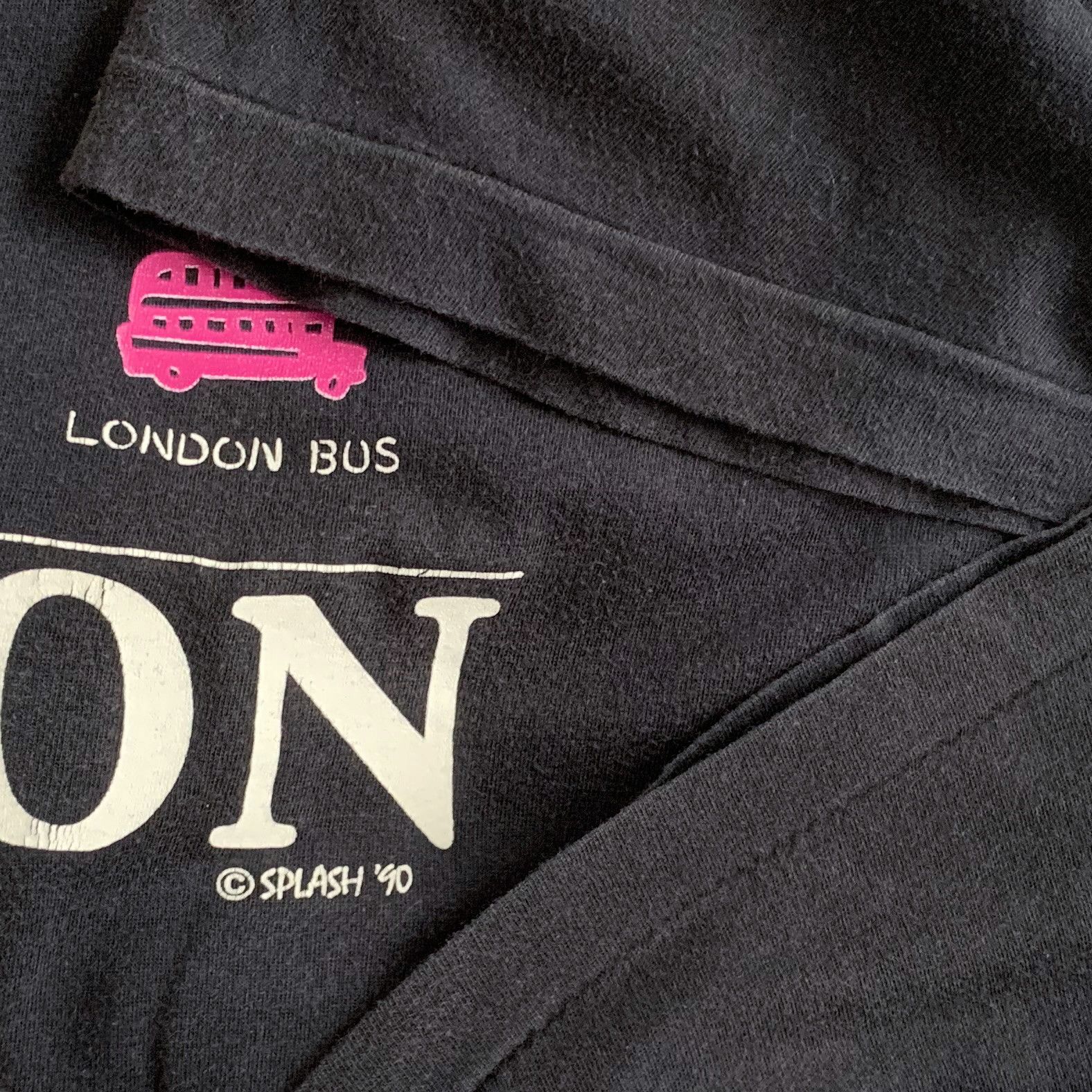 Other Vintage 1990s LONDON t shirt Single Stitch Tee 80s Faded Size US XL / EU 56 / 4 - 5 Thumbnail