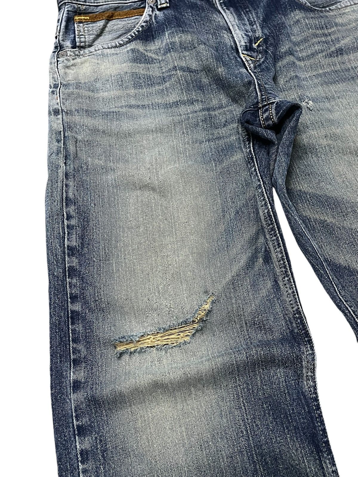 Edwin × If Six Was Nine × Vintage Edwin XV 404 Mud Wash Leather Trimmed Loose Jeans Size US 32 / EU 48 - 6 Thumbnail
