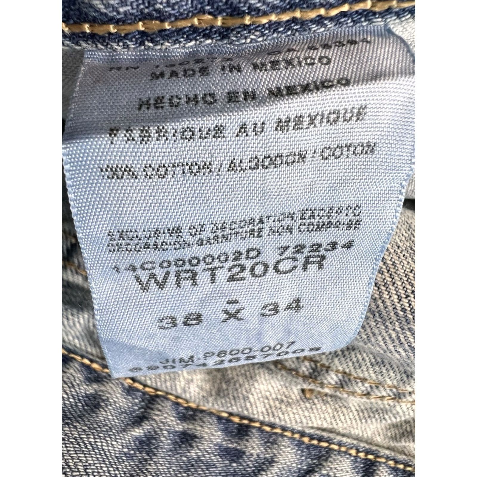 Wrangler Wrangler Retro Jeans Mens 38x34 Relaxed Straight Blue Light Wash WRT20CR Size US 38 / EU 54 - 7 Thumbnail
