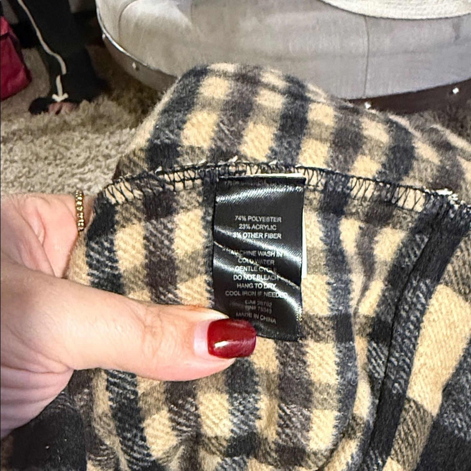 Joie JOIE Women's Checkered Teddy Flannel cropped shacket L Size L / US 10 / IT 46 - 3 Thumbnail