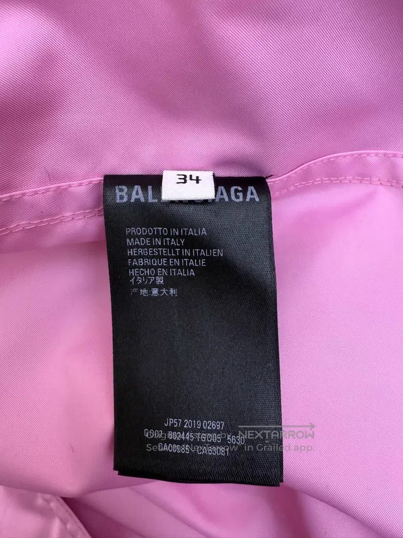 Balenciaga Balenciaga Pink Embroidered Logo Hooded Jacket Size XXS / US 00 / IT 34 - 8 Thumbnail
