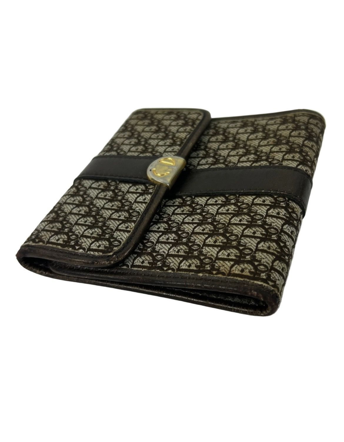 Dior Dior Brown Trotter Leather Trifold Wallet Size ONE SIZE - 3 Thumbnail