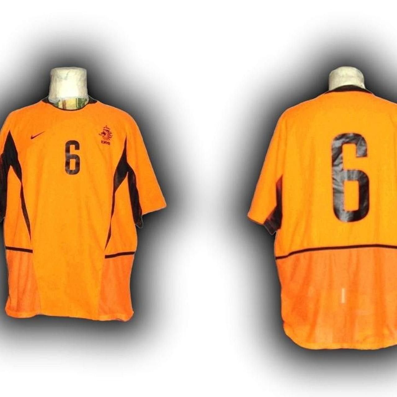 Nike Netherlands 2002 2003 Home Shirt Jersey Size US L / EU 52-54 / 3 - 1 Thumbnail