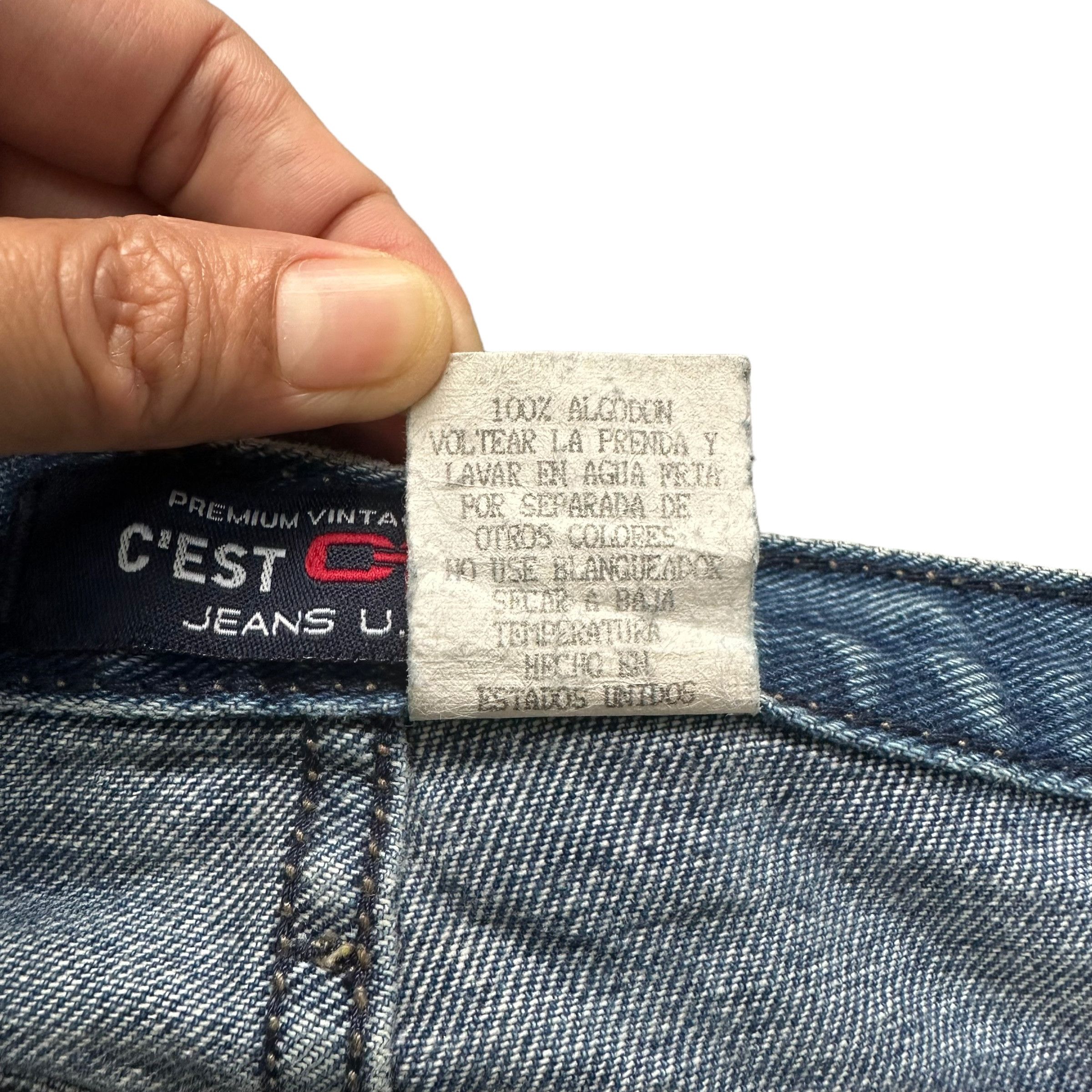 Vintage C'EST TOI JEANS USA BEADED JEANS STRAIGHT CUT #8859-032 Size 32" / US 10 / IT 46 - 9 Thumbnail