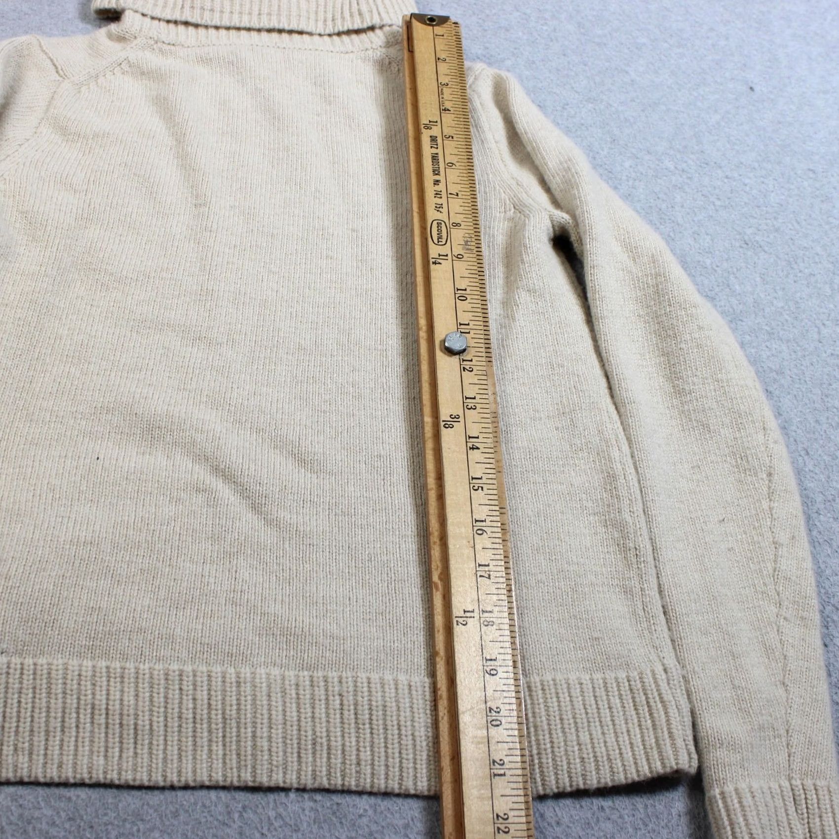 J.Crew J.CREW Womens Small White Turtleneck Merino Wool Blend Cozy Heritage Size S / US 4 / IT 40 - 6 Thumbnail