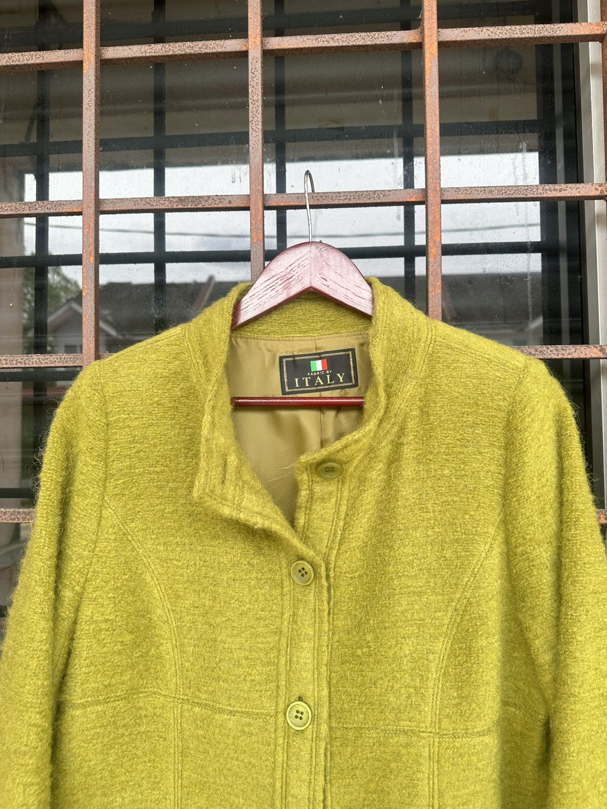Vintage Wool Long Jacket Italian Fabric Size M / US 6-8 / IT 42-44 - 7 Thumbnail