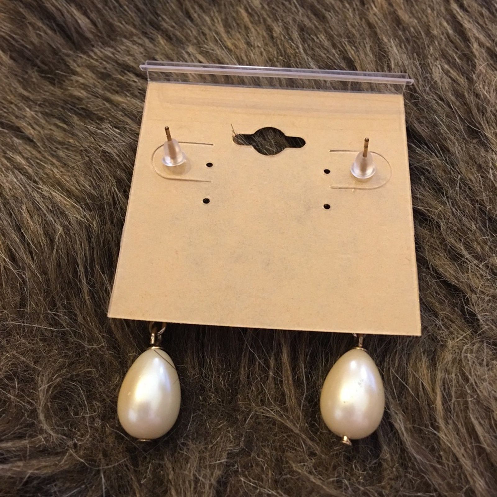 Vintage Vintage tear drop glass pearl dangle earrings Size ONE SIZE - 6 Thumbnail