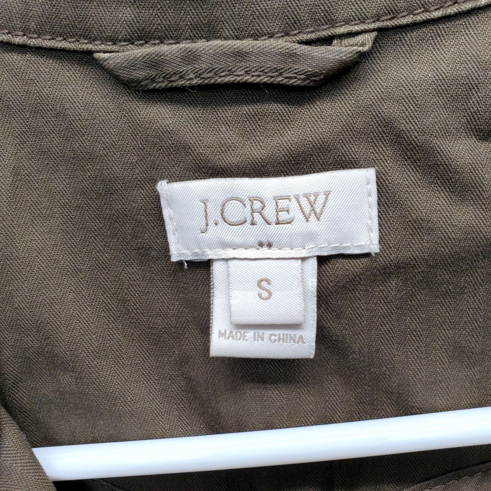 J.Crew J.CREW Utility Jacket Womens S Green Interior Drawstring Long Sleeve Button-Up: Womens Size S Jacket Green J.CREW Outdoor Everyday Size S / US 4 / IT 40 - 5 Thumbnail