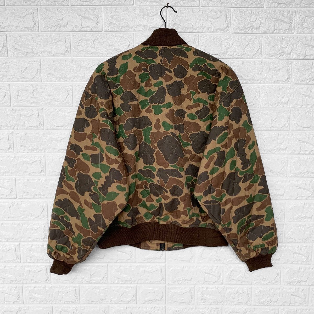 Vintage Vintage Cuess Camo Bomber Jacket Size US L / EU 52-54 / 3 - 3 Thumbnail
