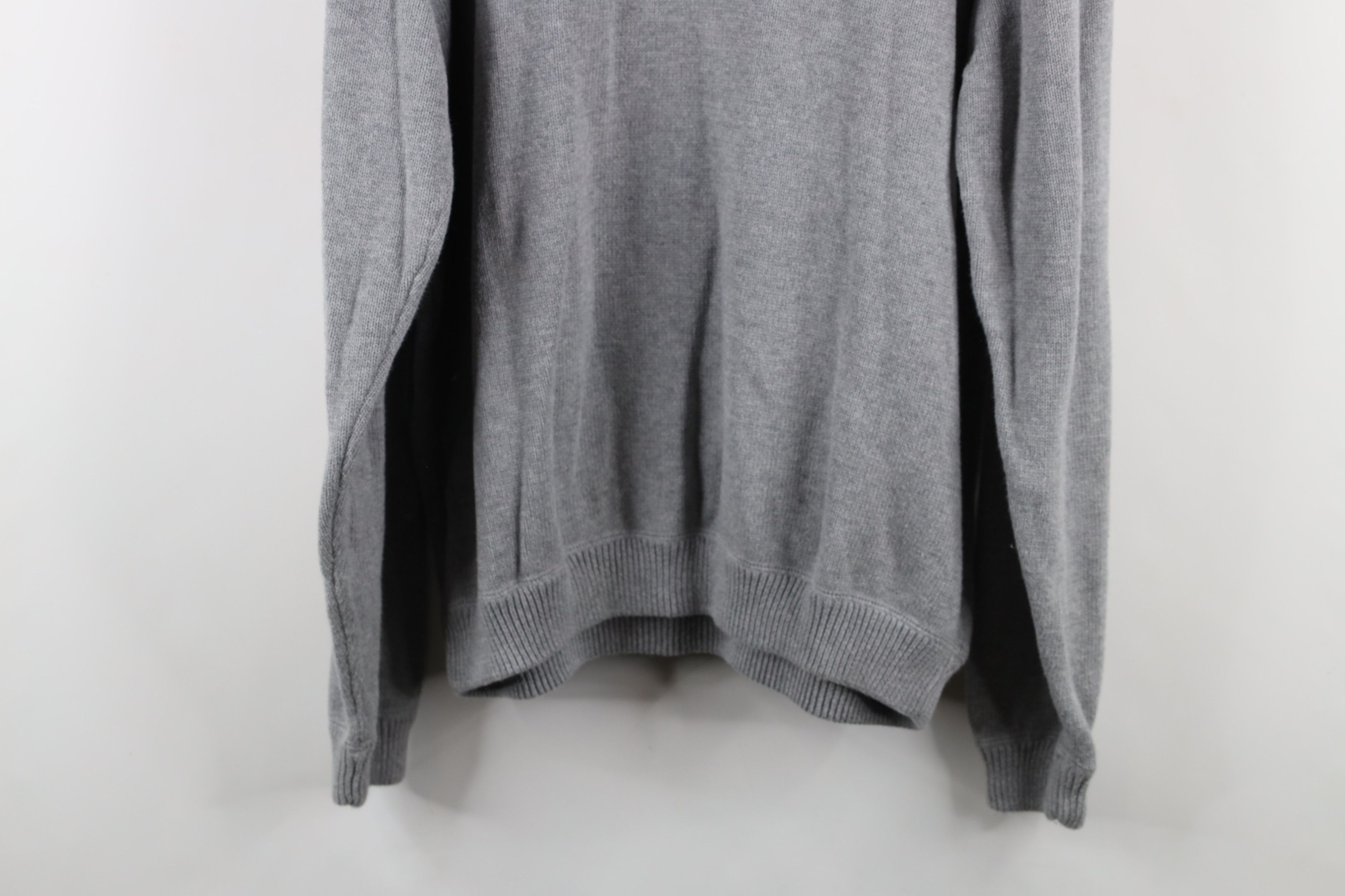 Eddie Bauer × Vintage Vintage 90s Eddie Bauer Cotton Knit Crewneck Sweater Gray Size US L / EU 52-54 / 3 - 9 Thumbnail