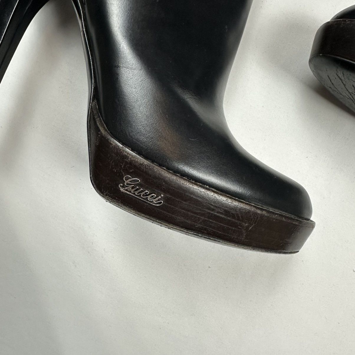 Gucci 2000s Gucci By Tom Ford Pony Hair Platform Boots Archive Size US 11 / IT 41 - 3 Thumbnail