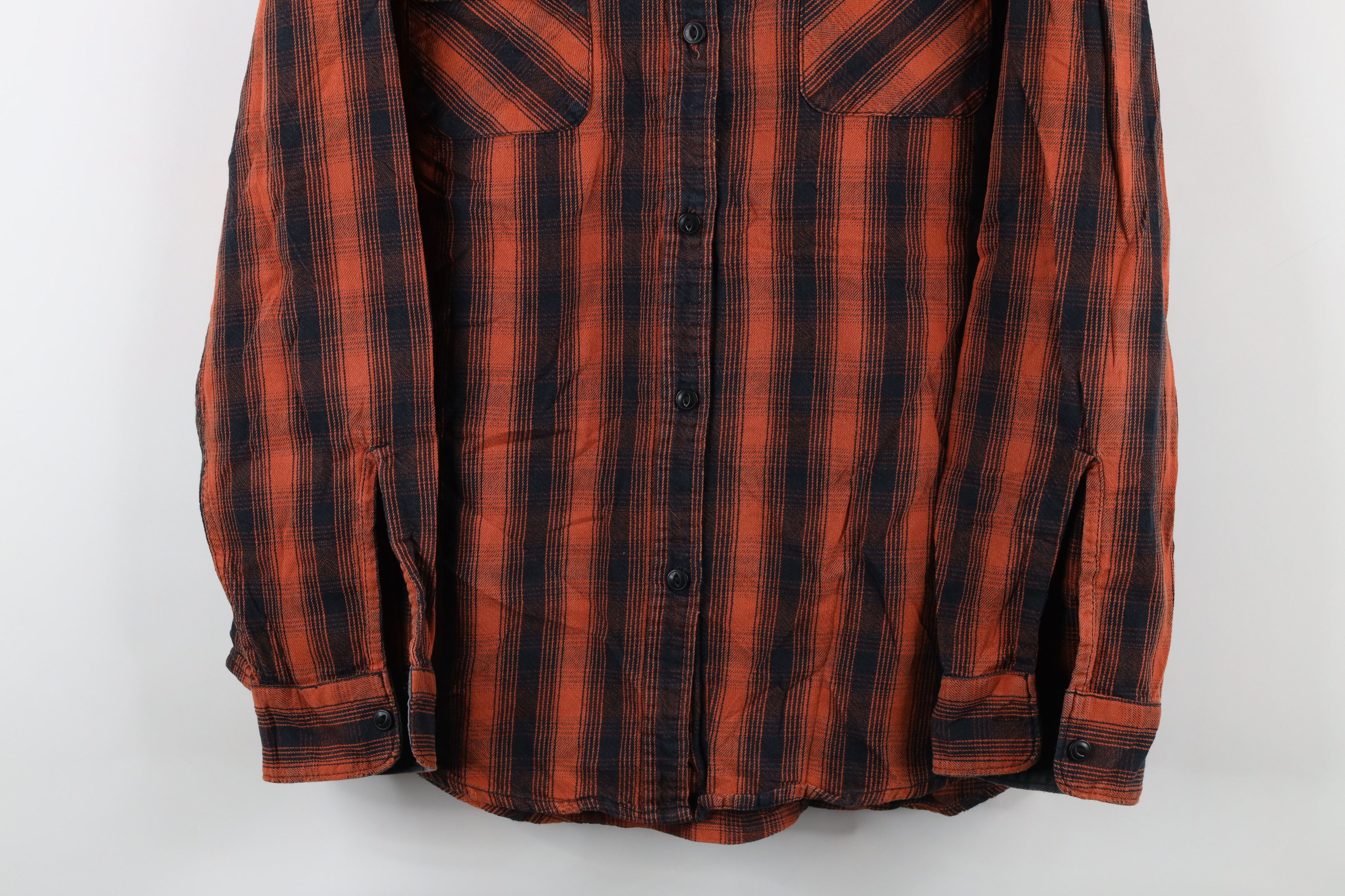 Harley Davidson × Vintage Vintage Harley Davidson Out Collared Flannel Button Shirt Size US XL / EU 56 / 4 - 3 Thumbnail