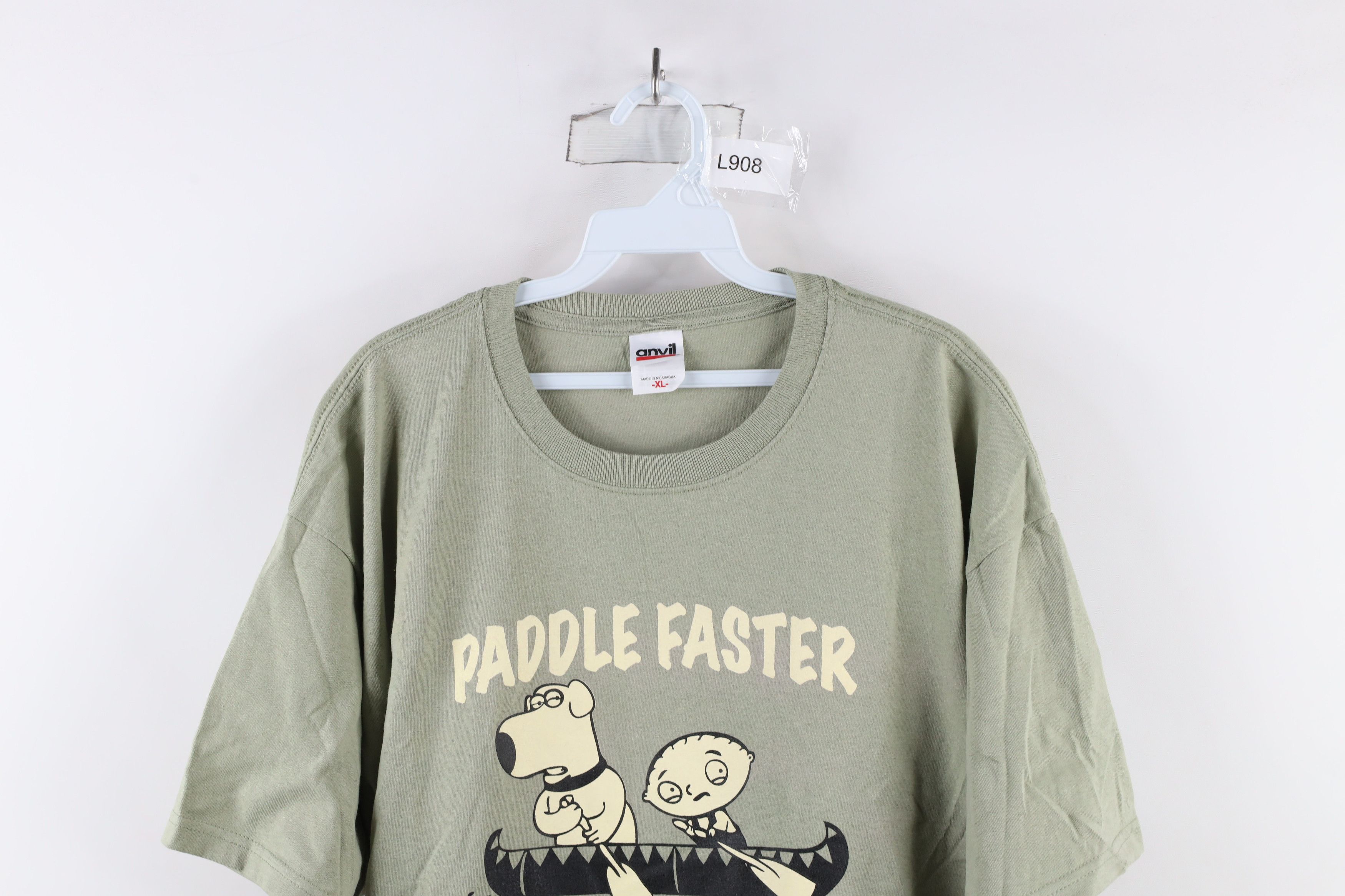 Vintage Vintage Y2K Paddle Faster I Hear Banjos Stewie Brian T-Shirt Size US XL / EU 56 / 4 - 2 Thumbnail
