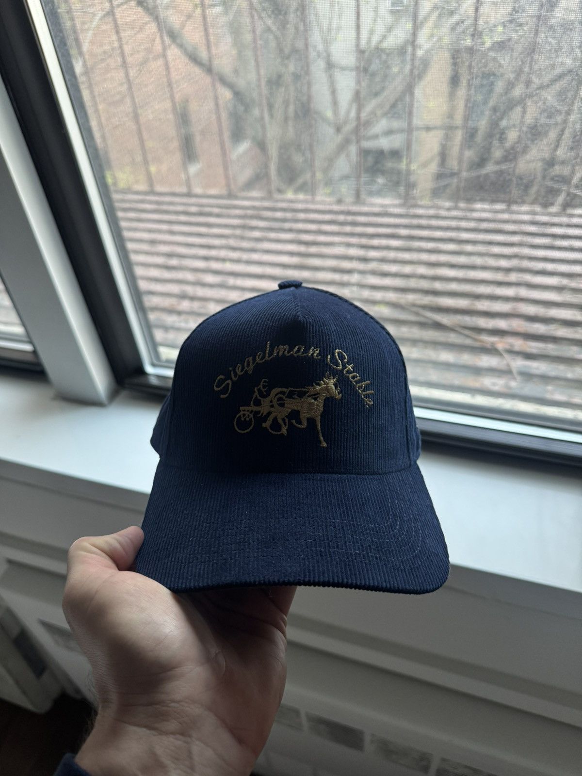 Siegelman Stable Navy Blue Corduroy Siegleman Stable Hat Size ONE SIZE - 1 Thumbnail