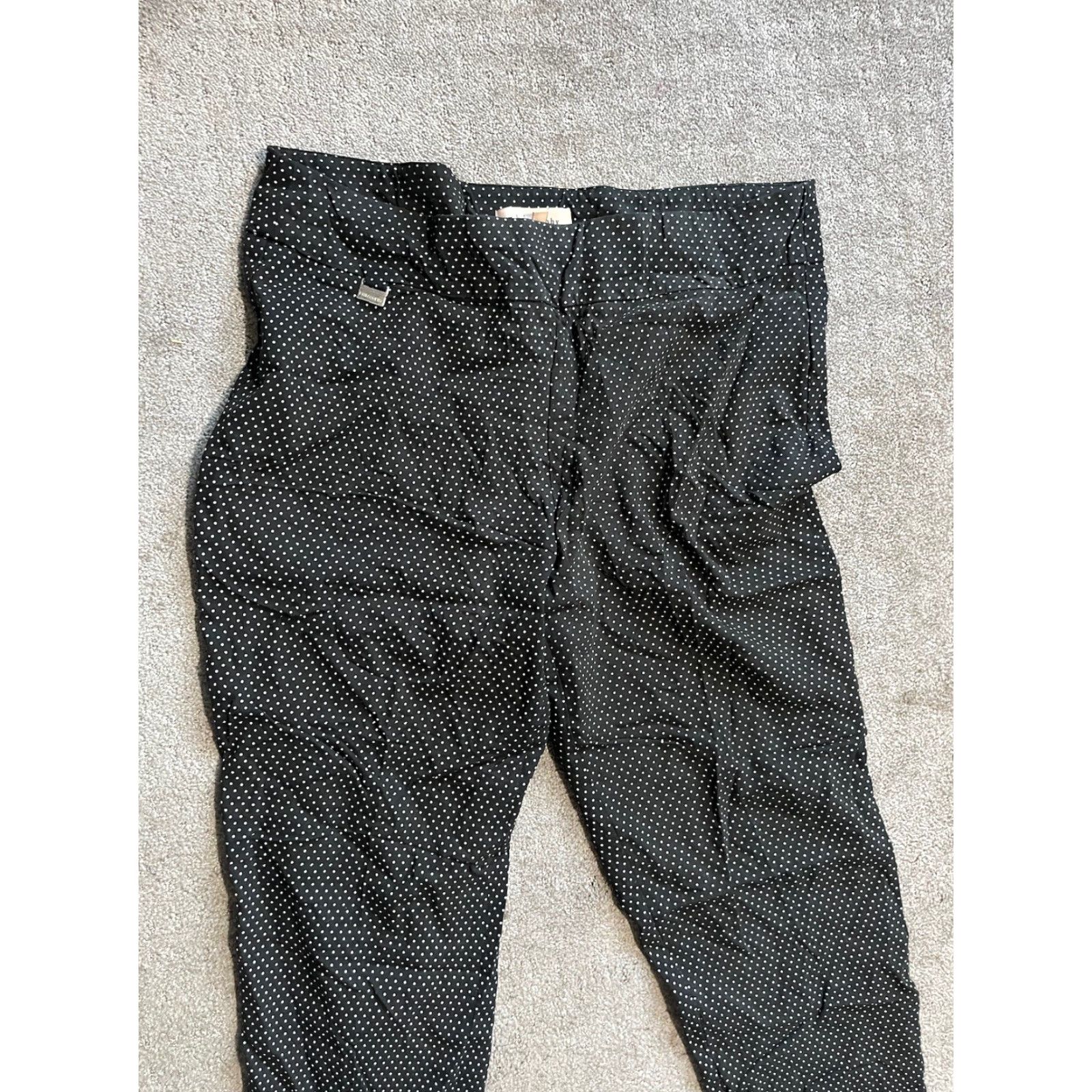 Vintage Philosophy Pants Polka Dot Pull On High Waist Straight Leg XL Women Black Polka Dot Pattern Slim Regular Size 40" / US 18 - 2 Thumbnail
