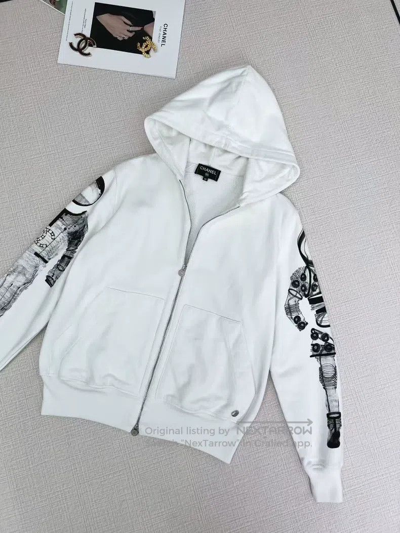 Chanel Chanel Casual hooded sweatshirt jacket Size XXS / US 00 / IT 34 - 2 Thumbnail