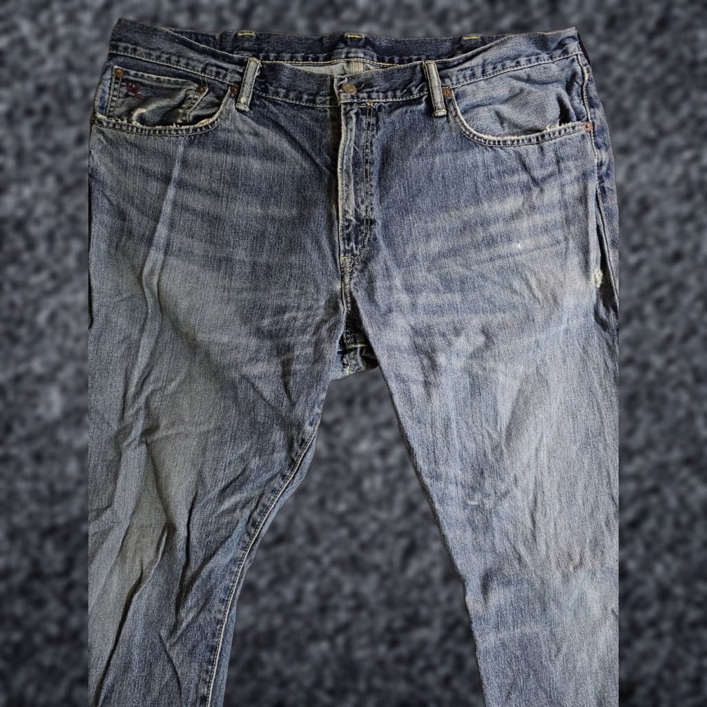Polo Ralph Lauren VINTAGE Polo Ralph Lauren Jeans Dungarees RL Mens 40x32 Blue Cotton Denim 90s USA Mens Size US L / EU 52-54 / 3 - 1 Thumbnail