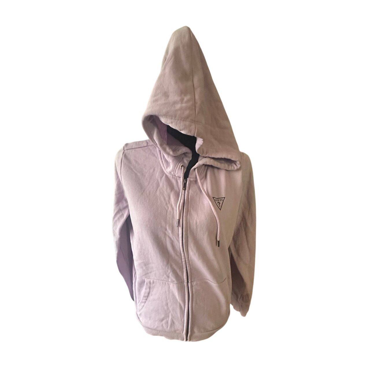 Guess Guess Purple Full-Zip Hoodie Sequin Logo Sleeve Size L / US 10 / IT 46 - 1 Thumbnail
