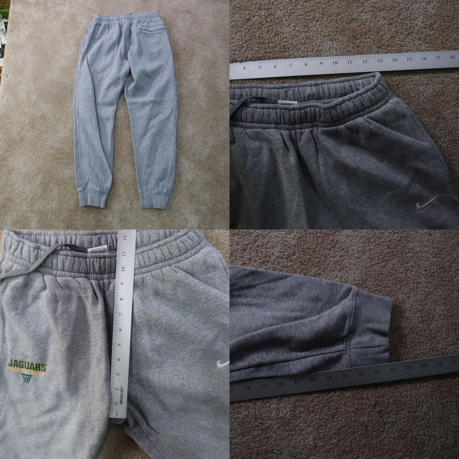 Nike Nike Sweatpants Men's Small Gray Joggers Sports Activewear Pants Athletic Tapered Size US 29 - 8 Thumbnail