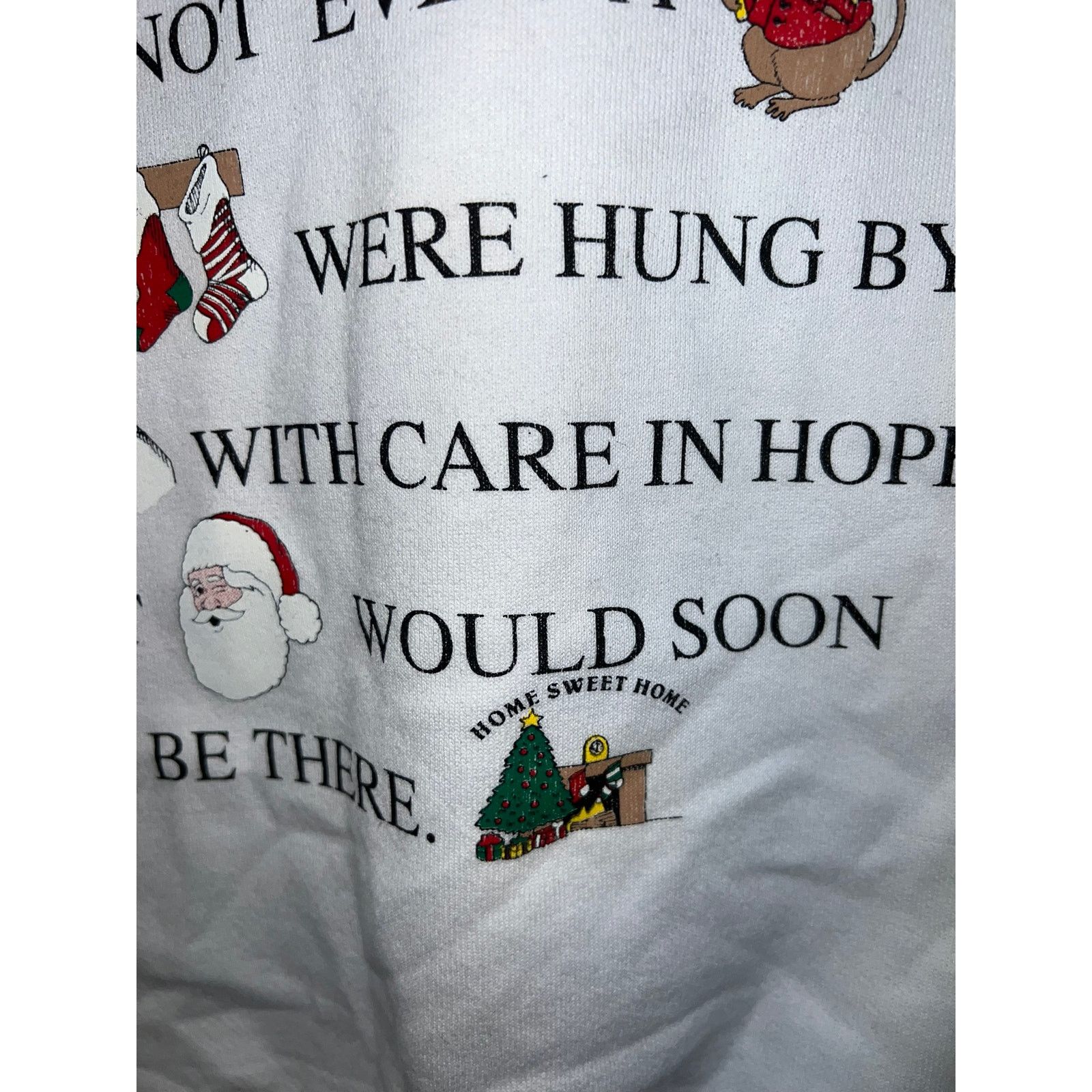 Hanes Vintage Christmas Sweatshirt Night Before Crewneck Medium 90 Size US M / EU 48-50 / 2 - 4 Thumbnail