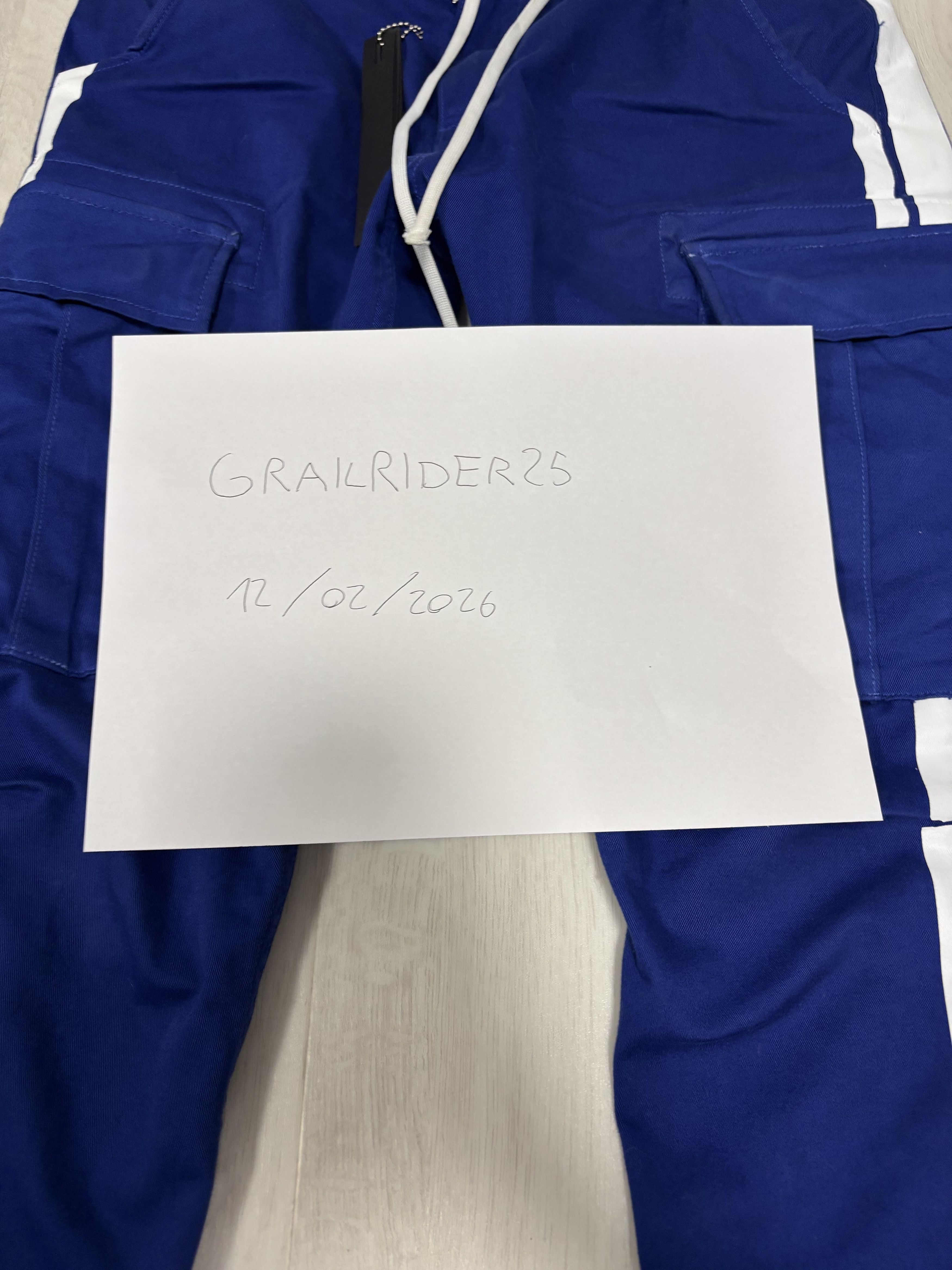 Amiri STEAL! BNWT Amiri Stack Track Cargo - Royal Blue - Size 29 Size US 29 - 13 Thumbnail