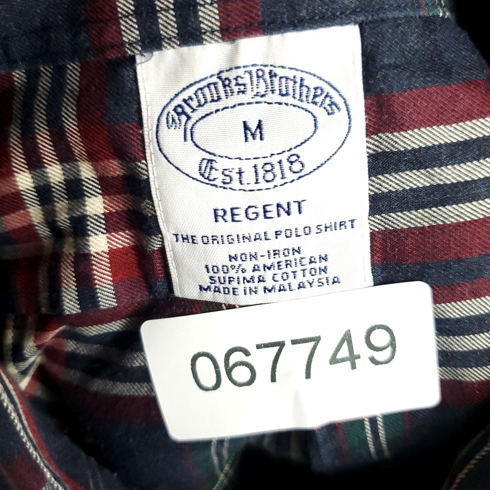 Brooks Brothers Brooks Brothers Shirt Mens Medium Blue Plaid Regent Button Up Long Sleeve Size US M / EU 48-50 / 2 - 7 Thumbnail