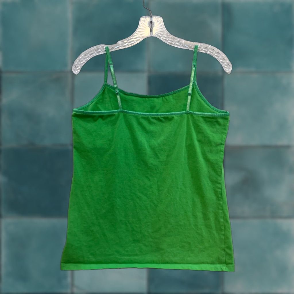 Vintage VINTAGE Y2K Camisole Tank Top Built-in-Bra Green L Grunge Boho Fairy SO Shirt Womens Size L / US 10 / IT 46 - 1 Thumbnail
